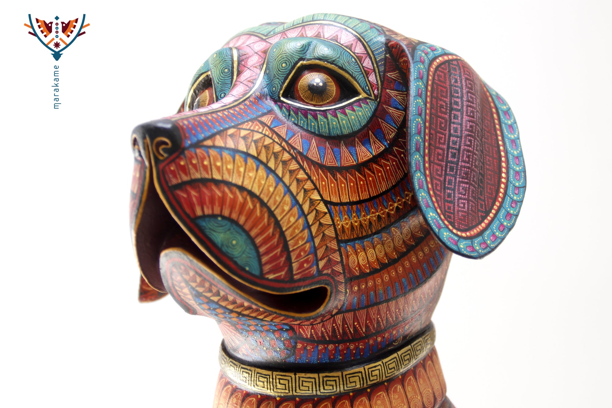 Alebrije - Perro zapoteca en espera - Collar personalizable