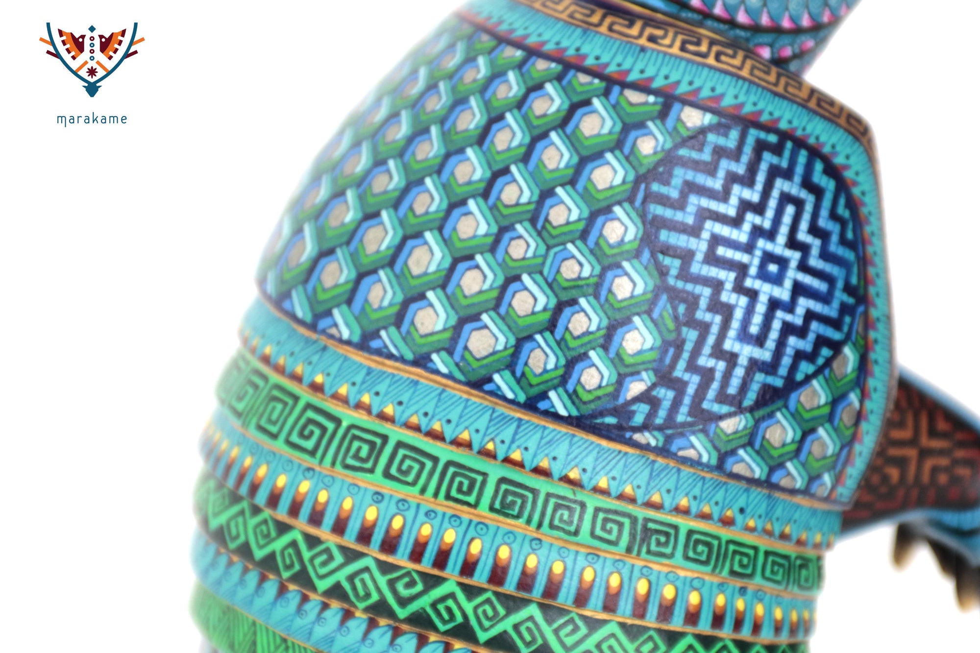 Alebrije - Blue of the Snail - Armadillo messenger of memory and protection