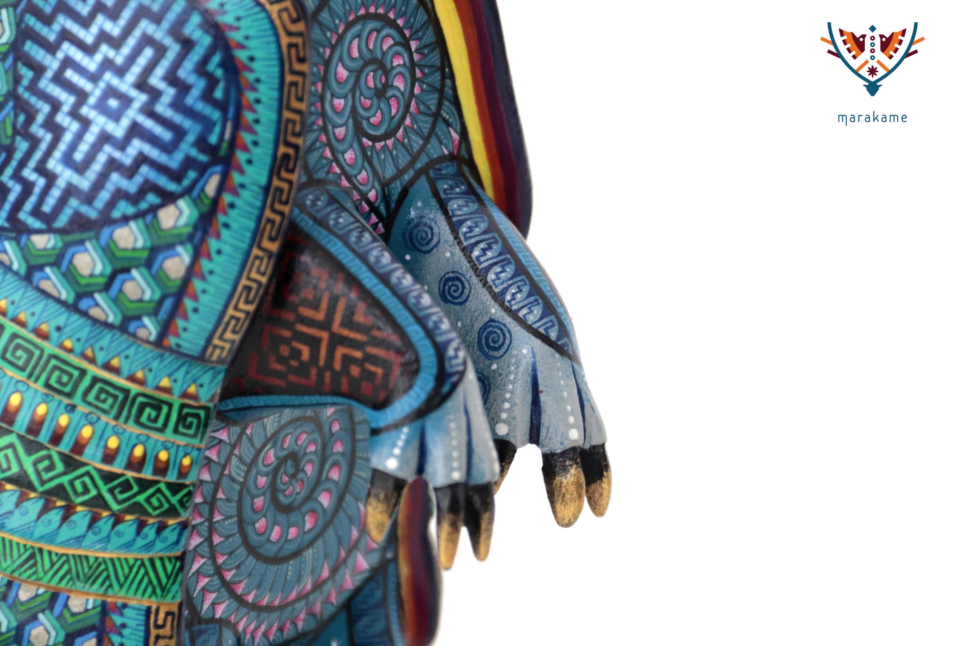Alebrije - Blue of the Snail - Armadillo messenger of memory and protection