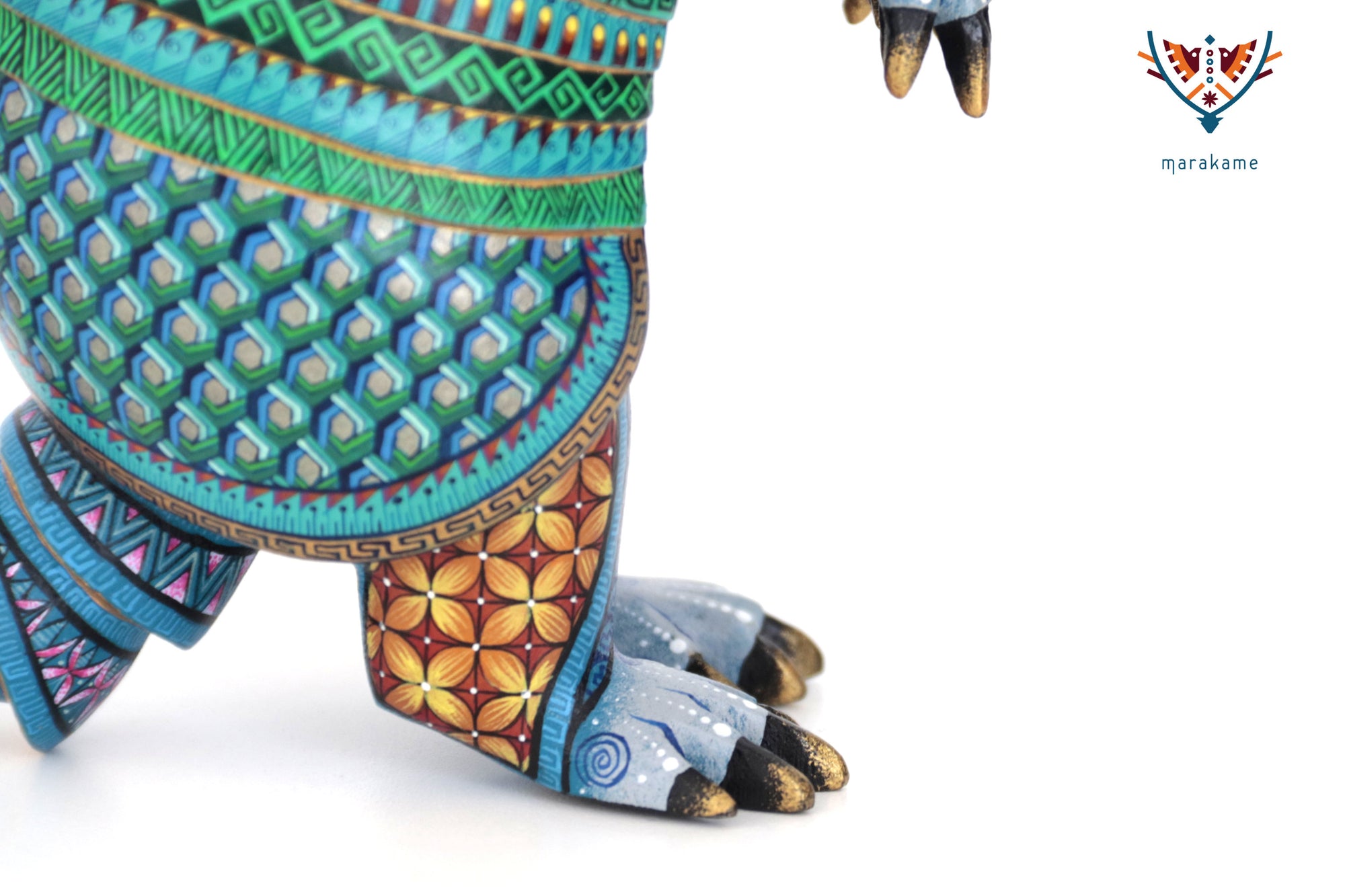 Alebrije - Blue of the Snail - Armadillo messenger of memory and protection