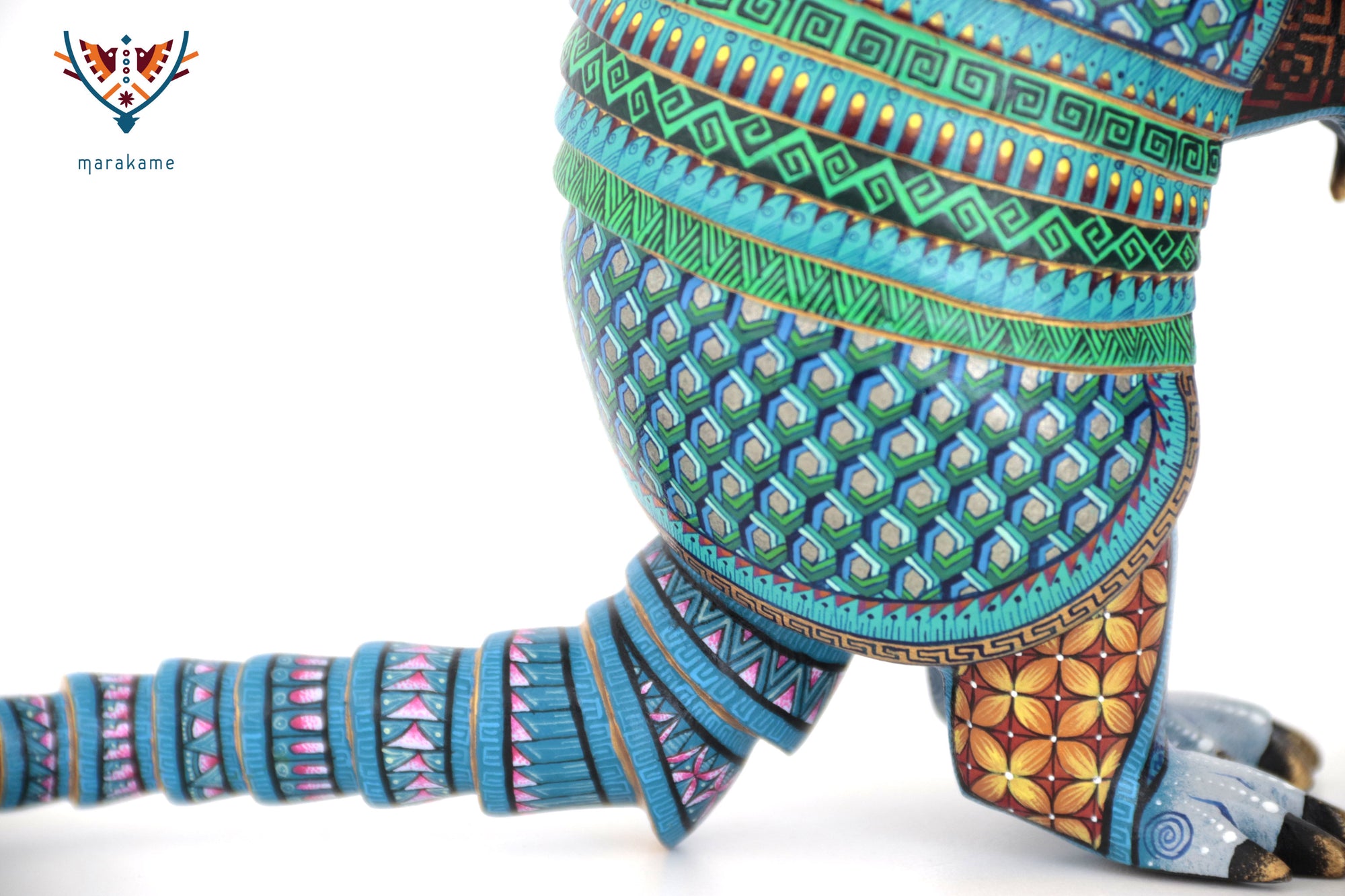 Alebrije - Blue of the Snail - Armadillo messenger of memory and protection