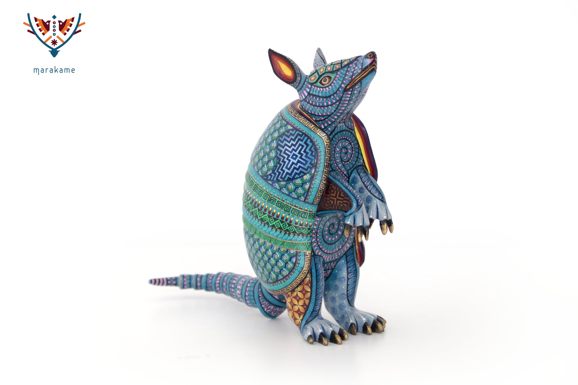 Alebrije - Blue of the Snail - Armadillo messenger of memory and protection