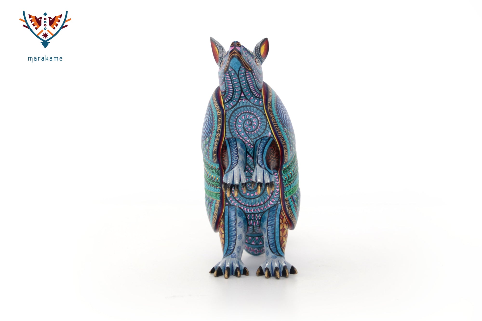 Alebrije - Blue of the Snail - Armadillo messenger of memory and protection