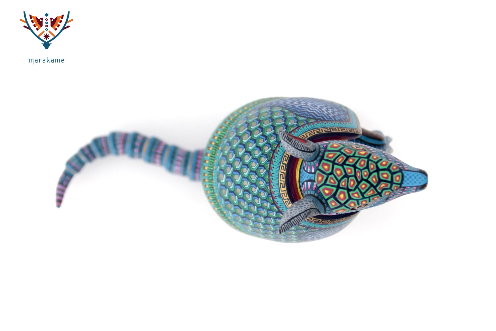 Alebrije - Blue of the Snail - Armadillo messenger of memory and protection