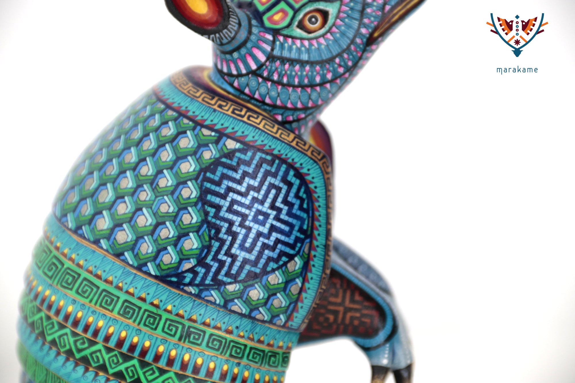 Alebrije - Blue of the Snail - Armadillo messenger of memory and protection