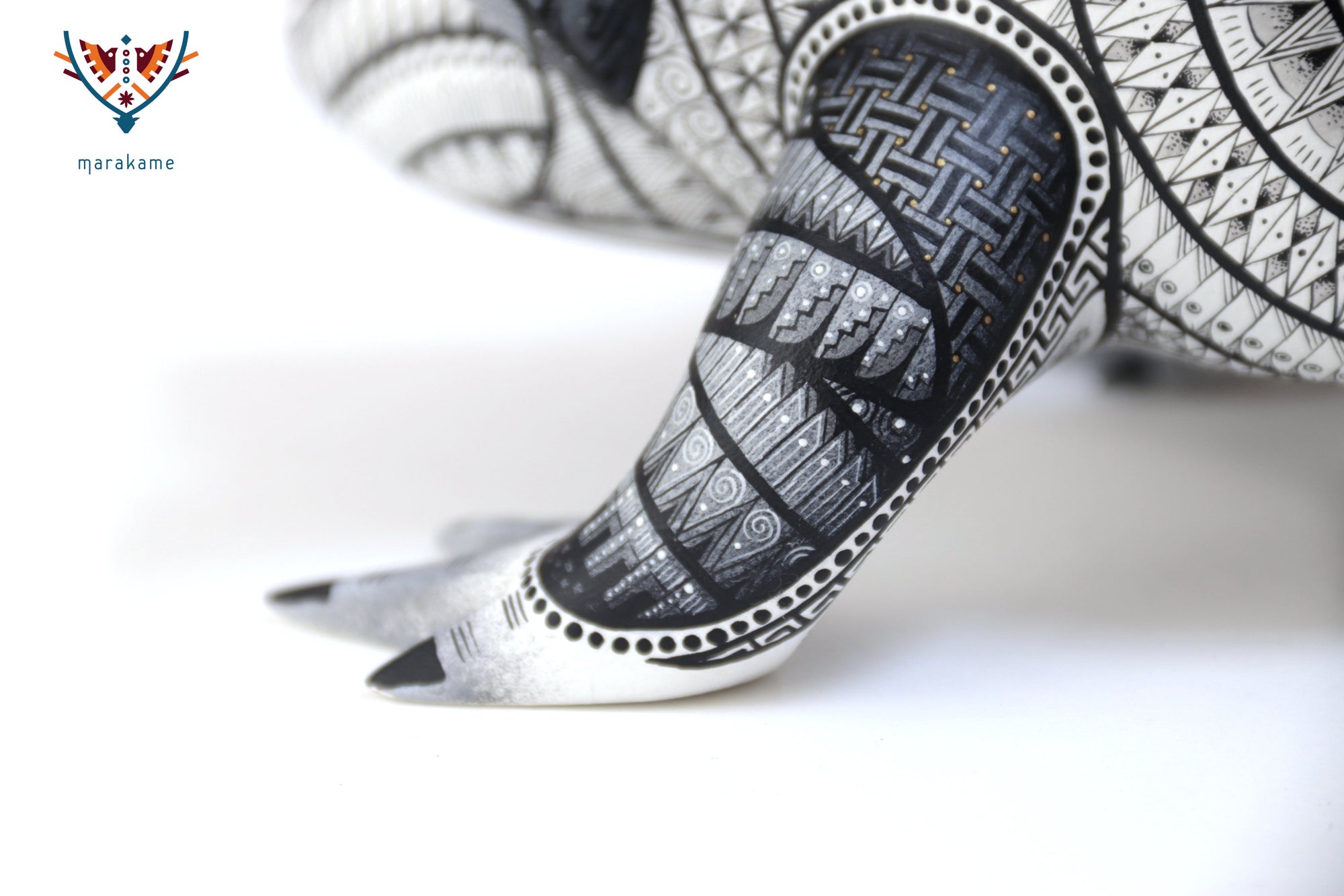 Alebrije - Black Axolotl - Silence and Geometry of Origin