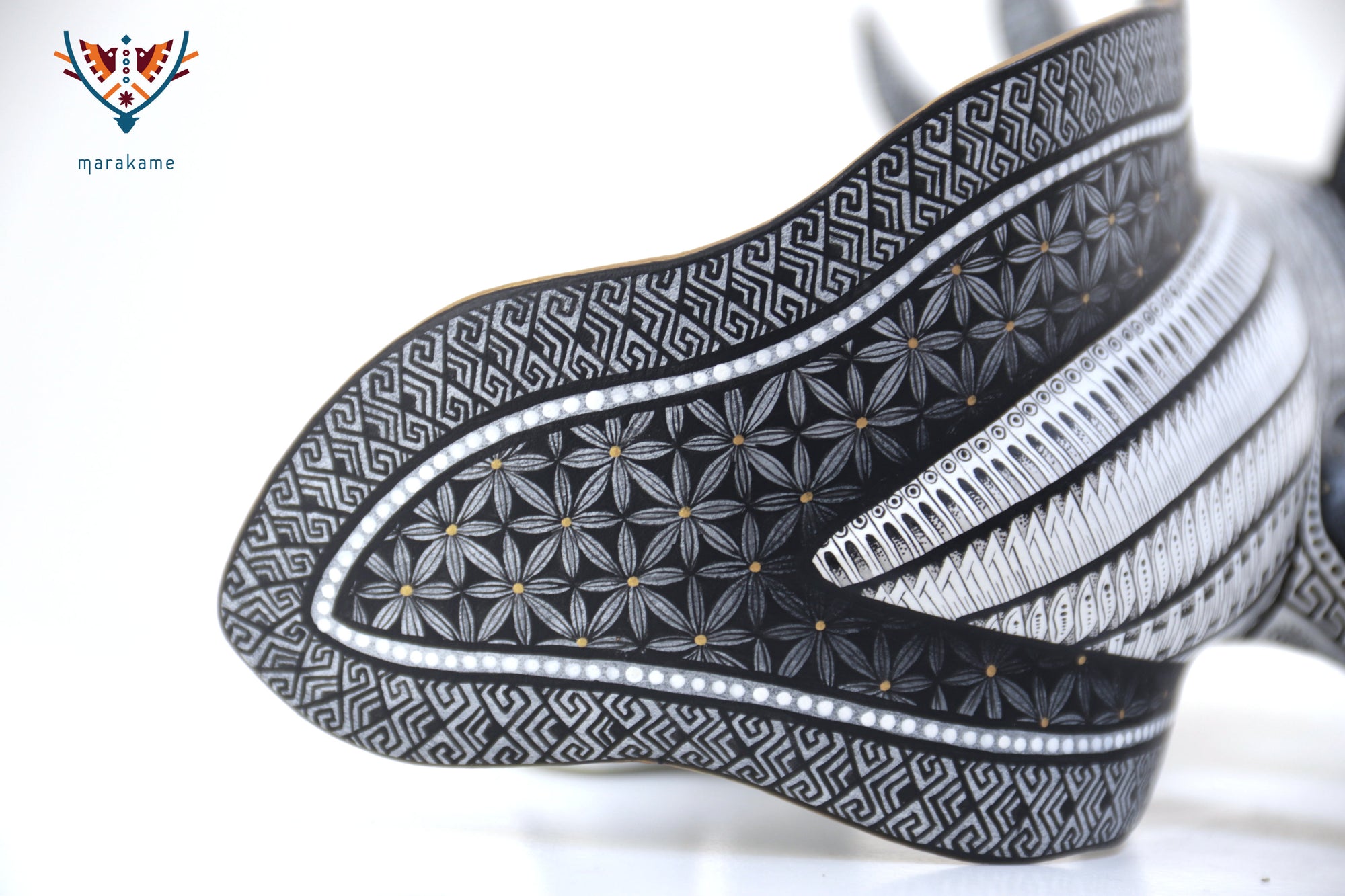 Alebrije - Black Axolotl - Silence and Geometry of Origin