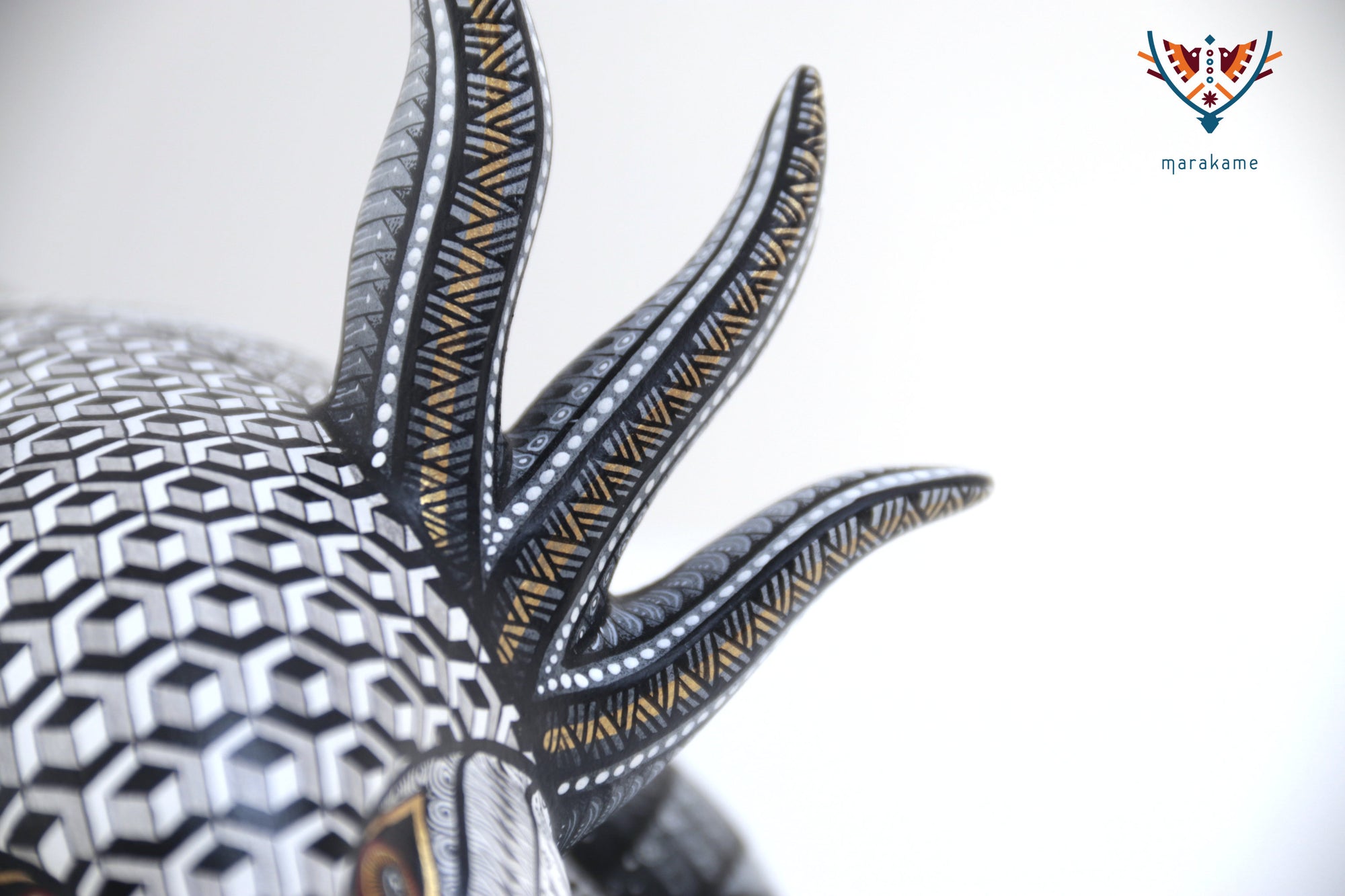 Alebrije - Black Axolotl - Silence and Geometry of Origin