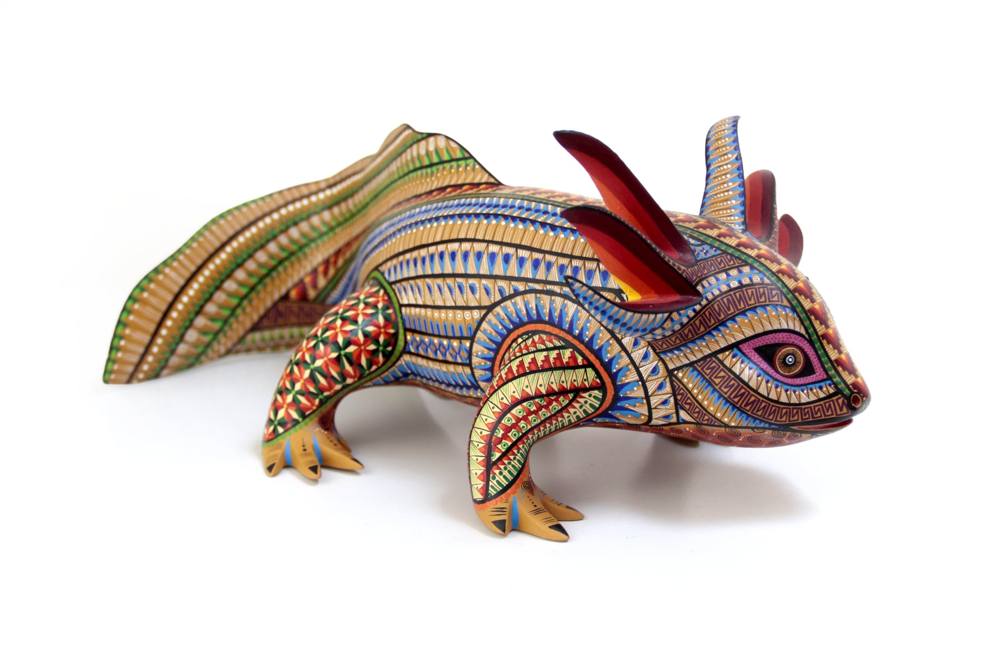 Alebrije - Multicolored Axolotl - Emergence of the Earth Spirit