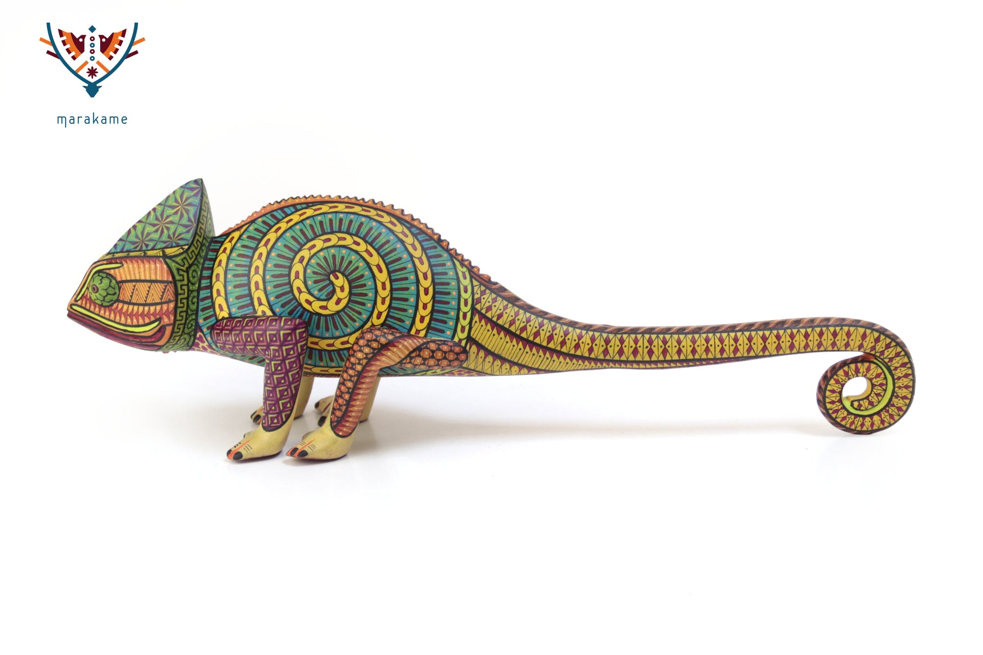 Alebrije – Camaleón de Cola Amarilla – Manifestación de la Energía Vital