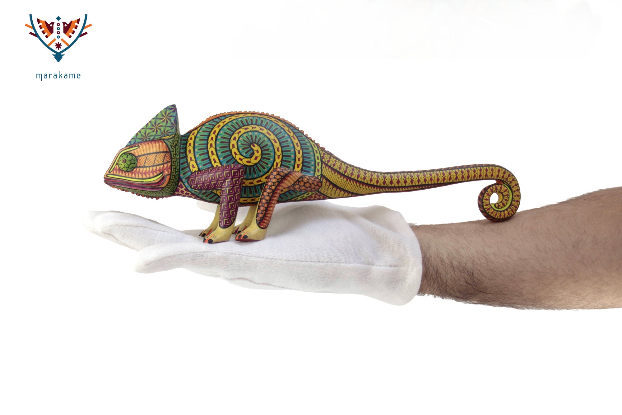 Alebrije – Camaleón de Cola Amarilla – Manifestación de la Energía Vital