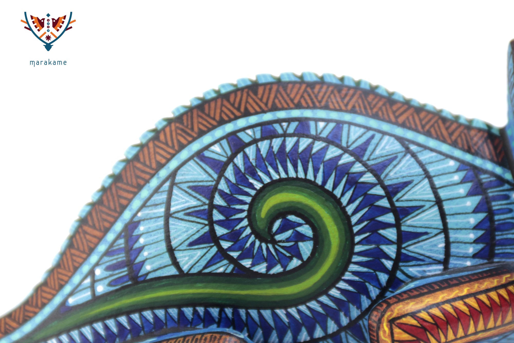 Alebrije – Camaleón de Cola Azul – Esencia del Movimiento Interior