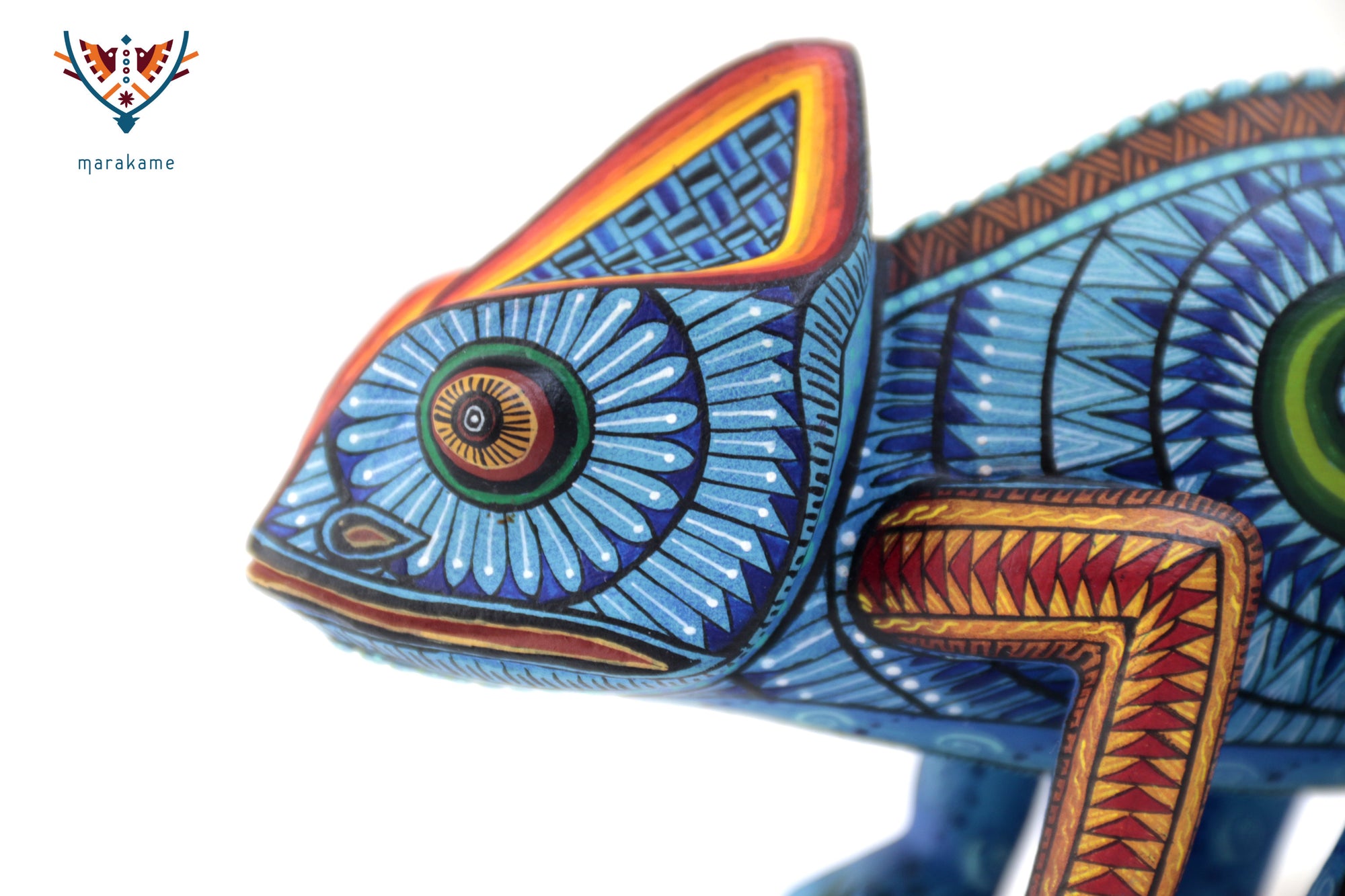 Alebrije – Camaleón de Cola Azul – Esencia del Movimiento Interior
