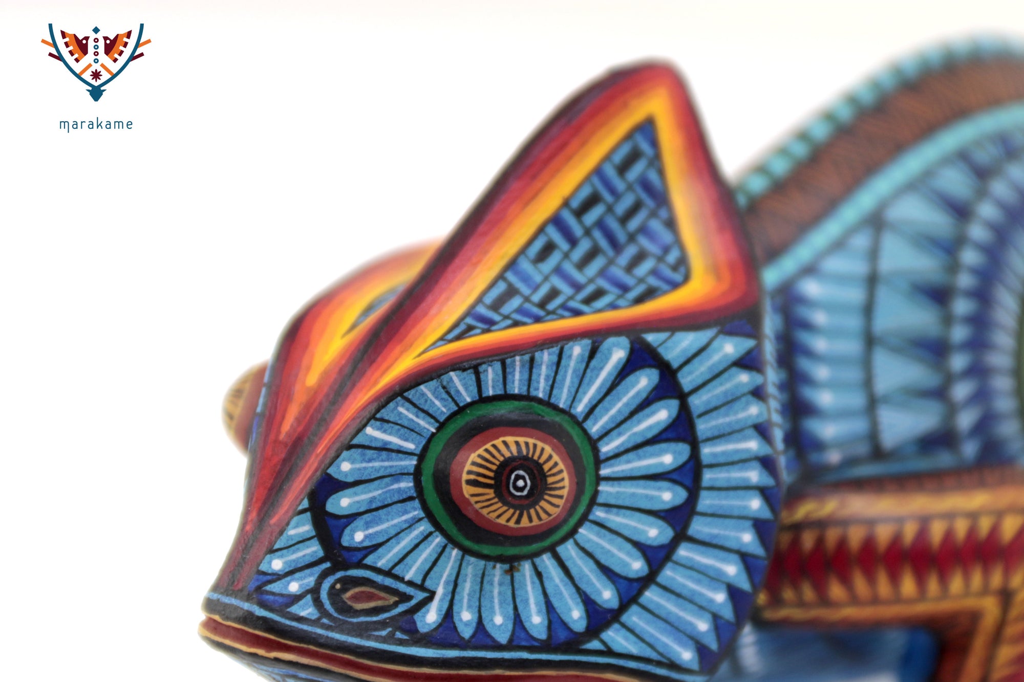 Alebrije – Camaleón de Cola Azul – Esencia del Movimiento Interior