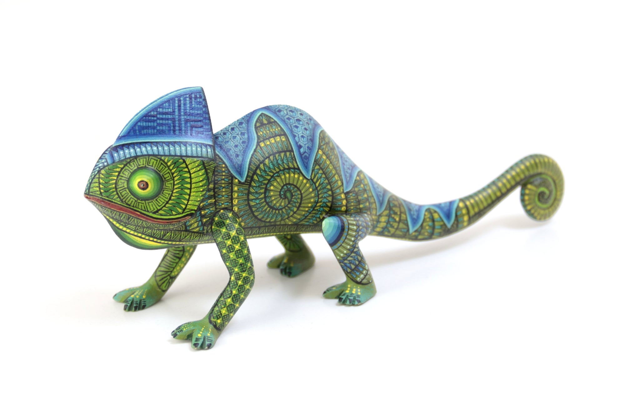 Alebrije – Camaleón de Cola Verde – Espíritu de Adaptación