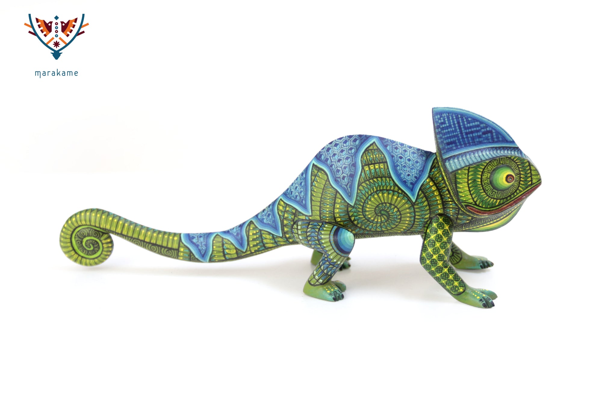 Alebrije – Camaleón de Cola Verde – Espíritu de Adaptación