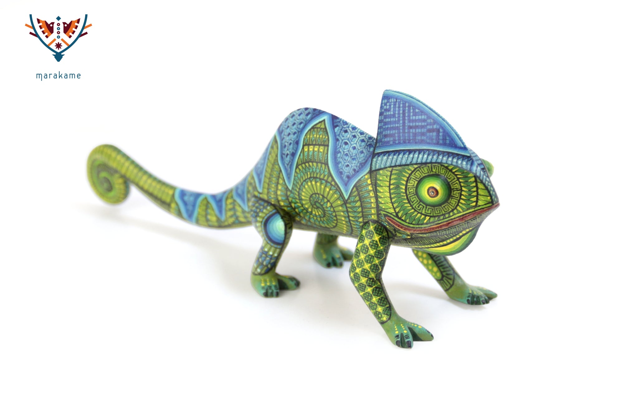 Alebrije – Camaleón de Cola Verde – Espíritu de Adaptación
