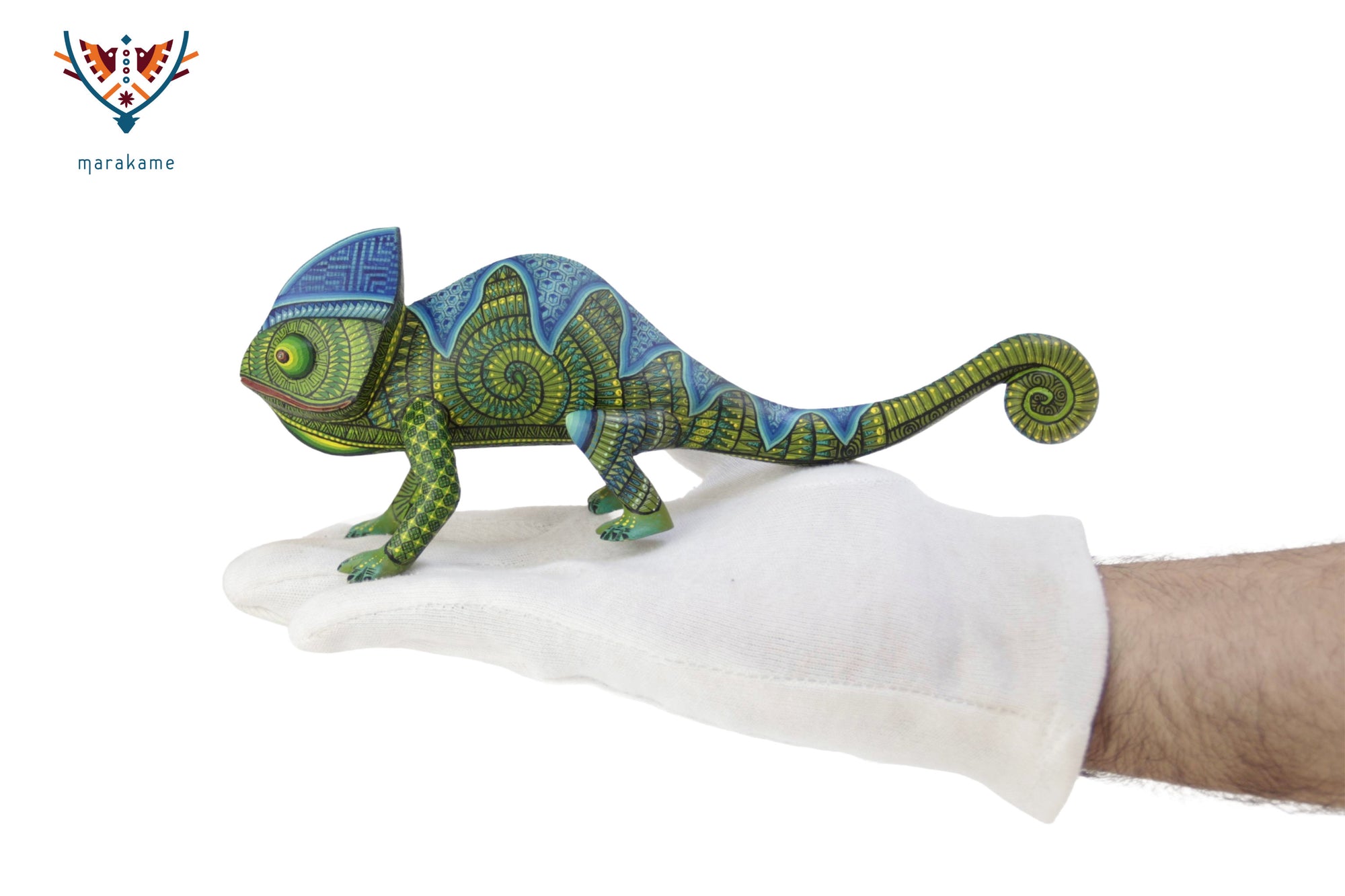 Alebrije – Camaleón de Cola Verde – Espíritu de Adaptación