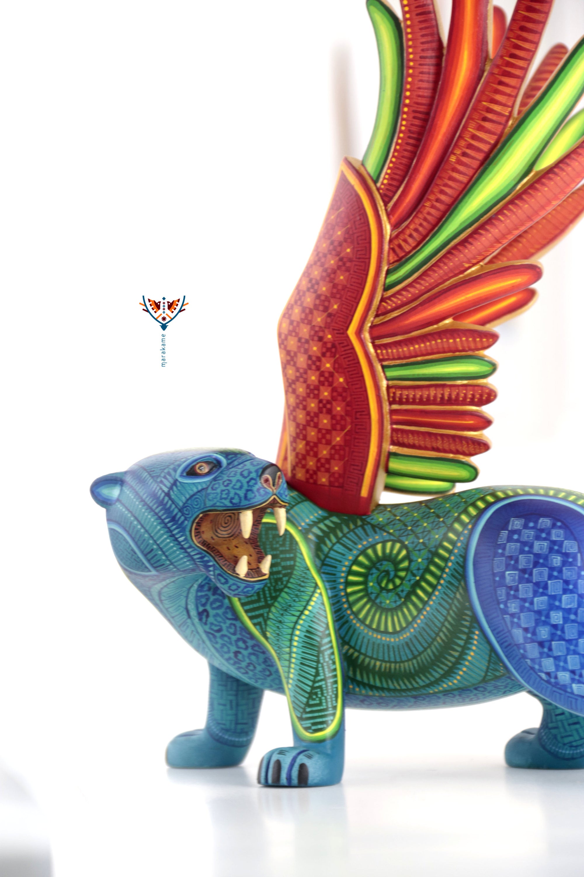 Alebrije – Geflügelter Jaguar der aufgehenden Sonne – Neubeginn, Kraft und Transformation