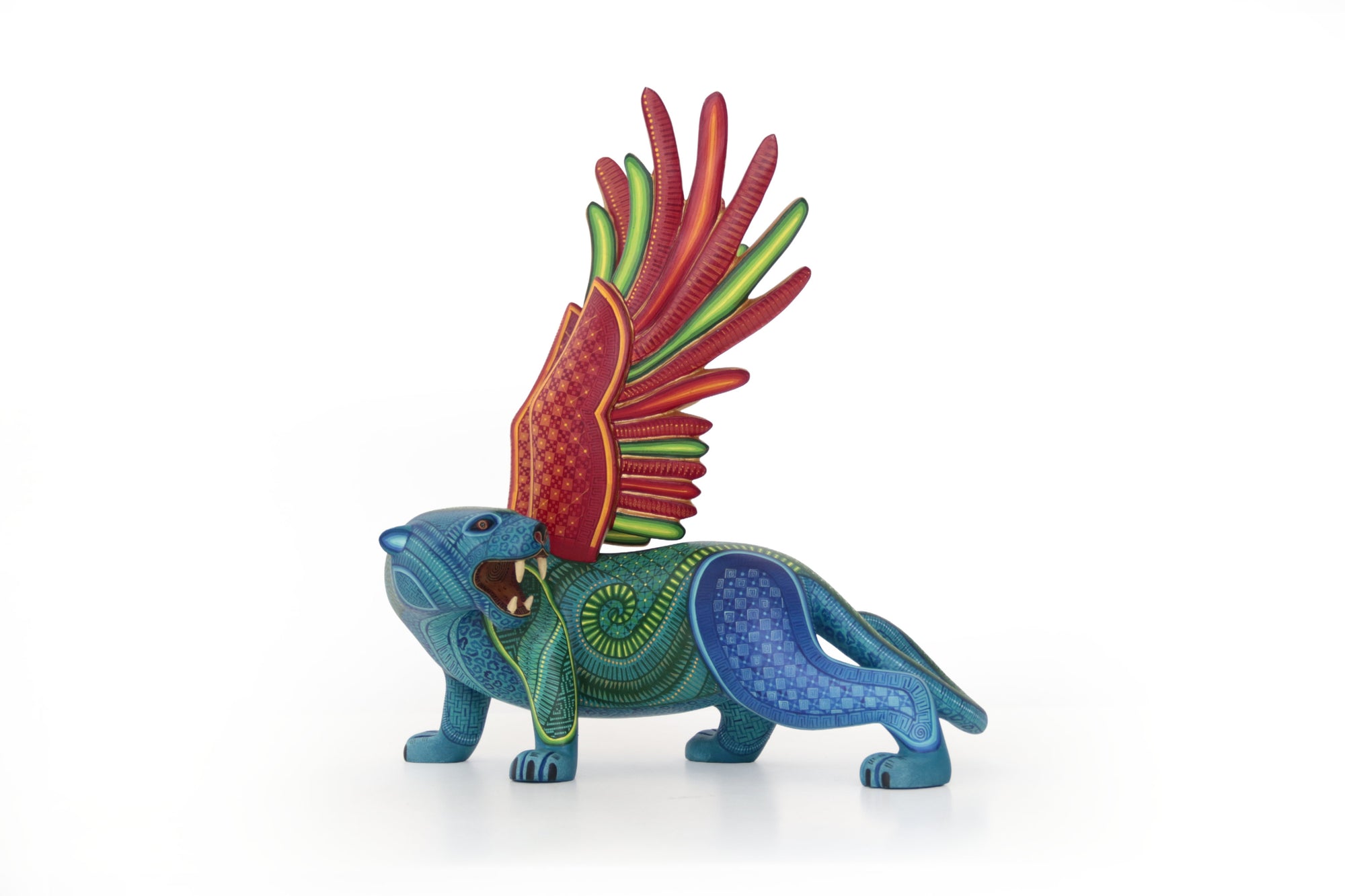 Alebrije – Geflügelter Jaguar der aufgehenden Sonne – Neubeginn, Kraft und Transformation
