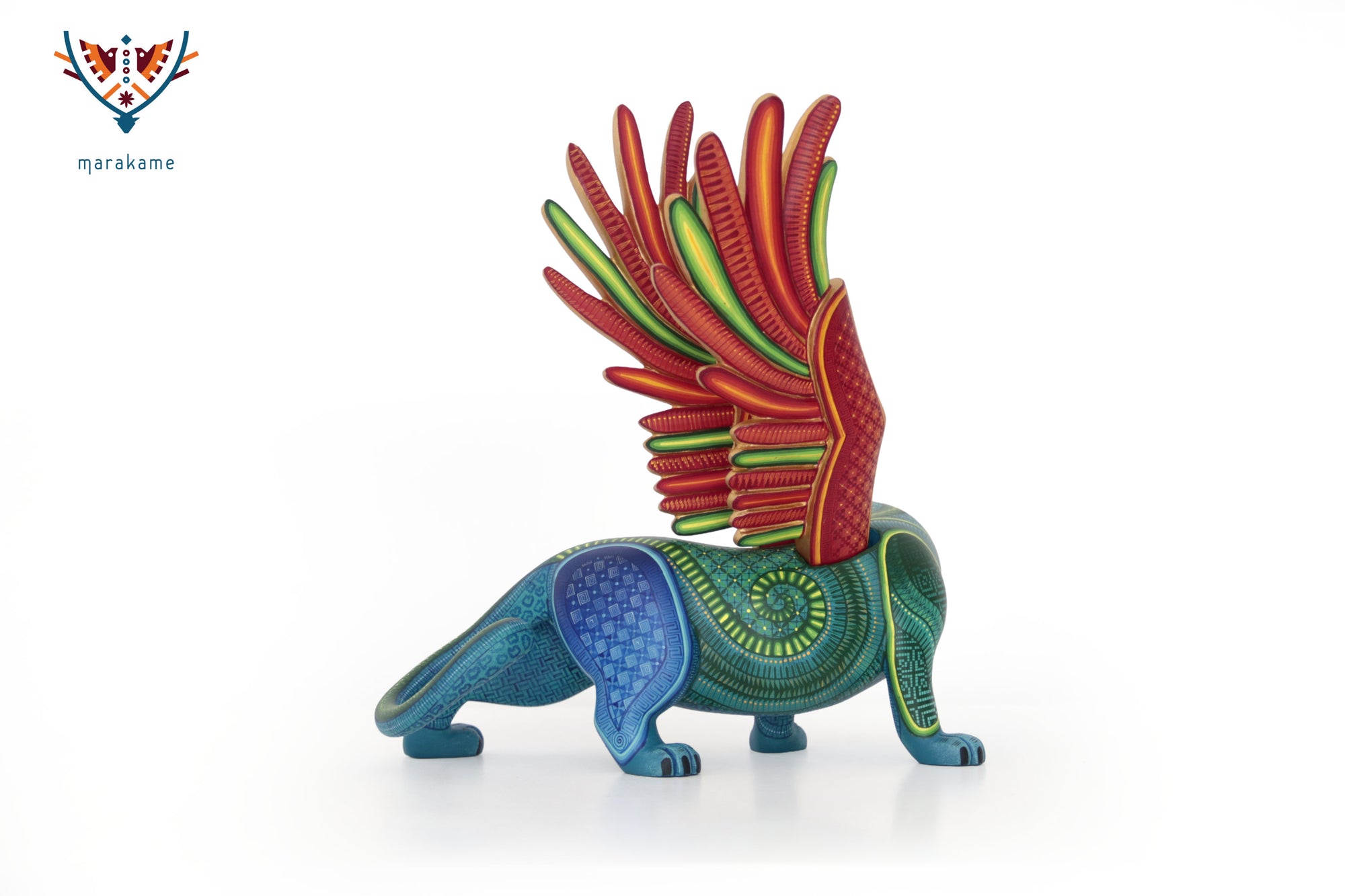 Alebrije – Geflügelter Jaguar der aufgehenden Sonne – Neubeginn, Kraft und Transformation
