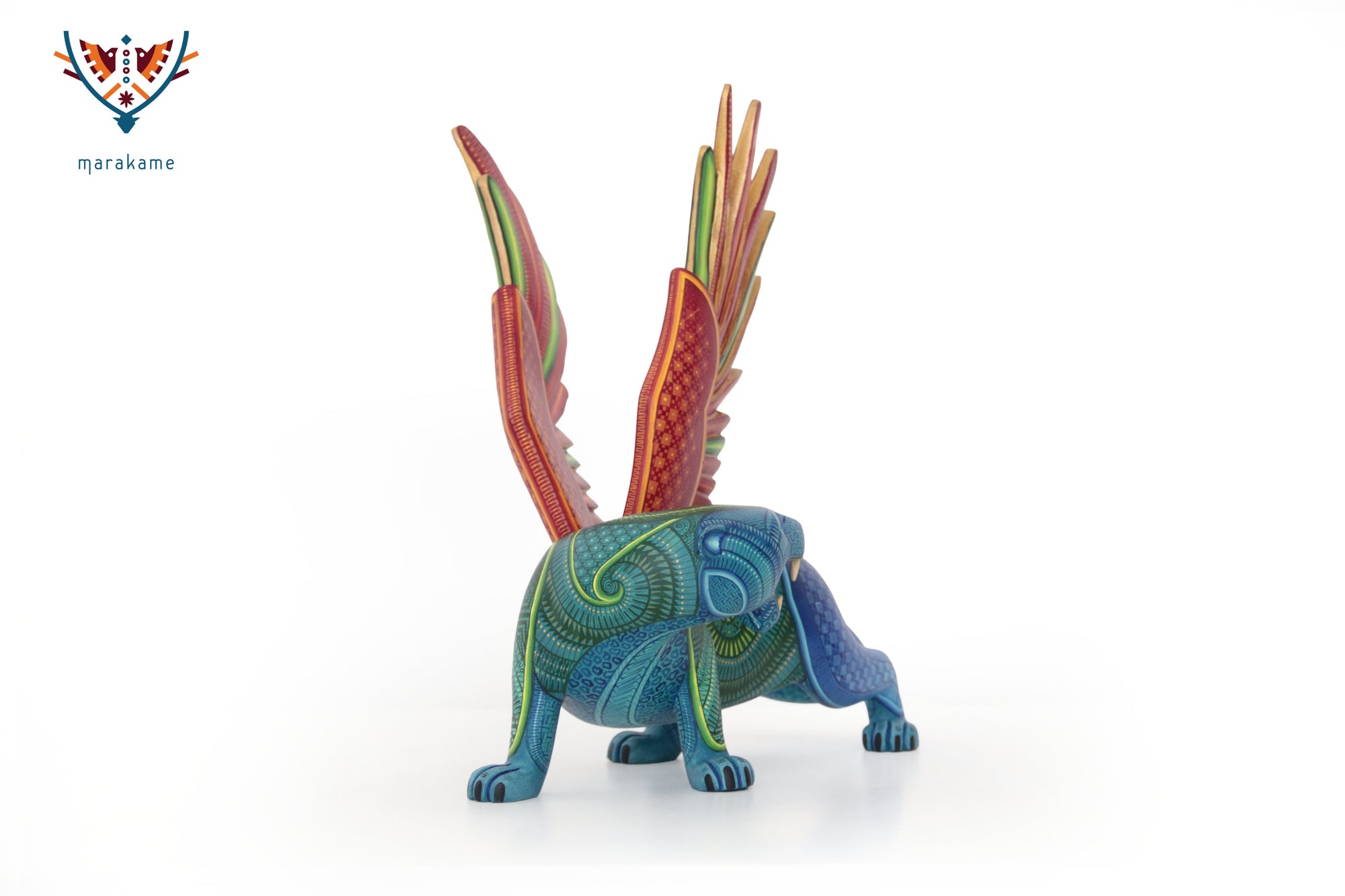 Alebrije – Geflügelter Jaguar der aufgehenden Sonne – Neubeginn, Kraft und Transformation