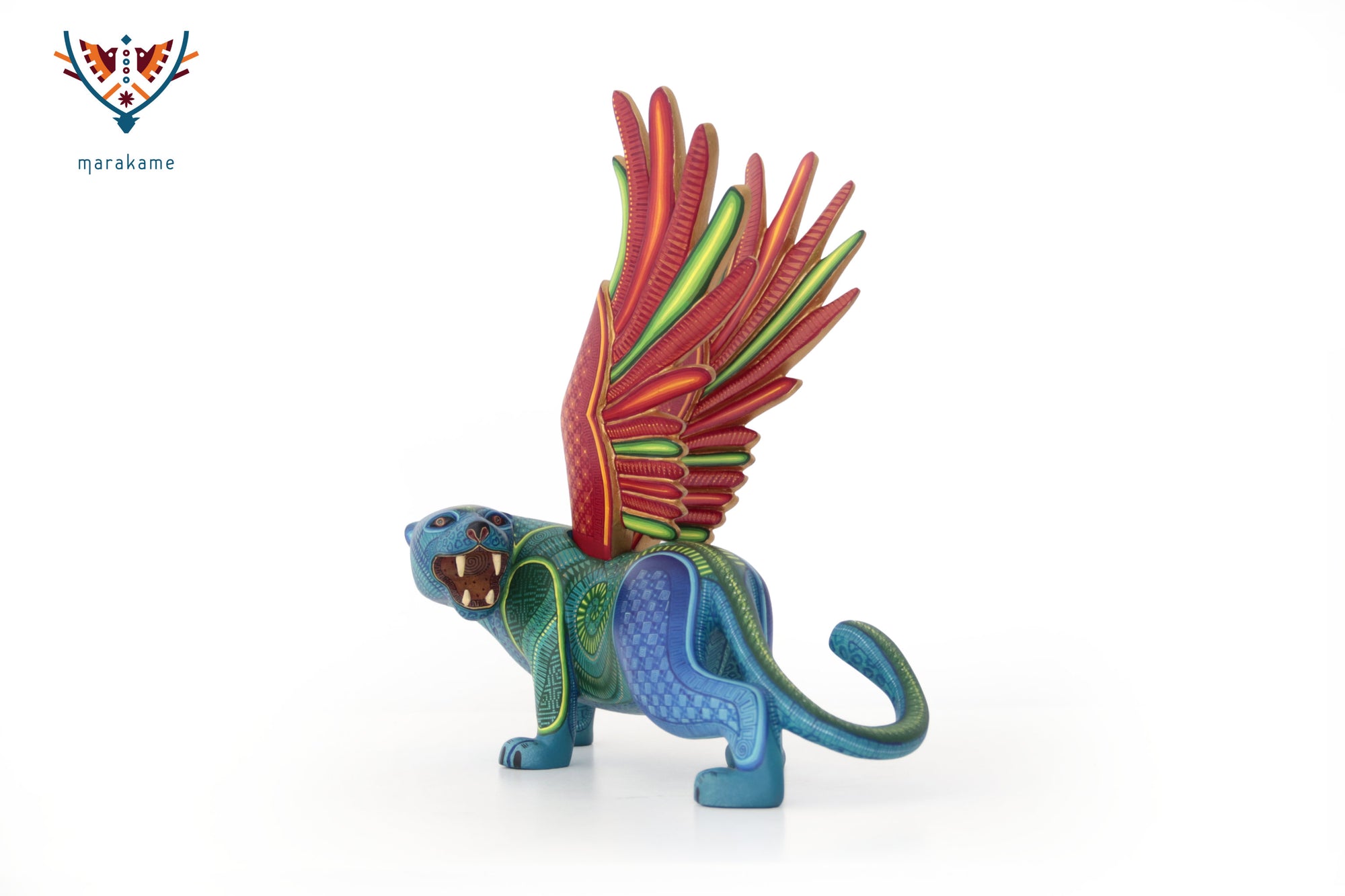 Alebrije – Geflügelter Jaguar der aufgehenden Sonne – Neubeginn, Kraft und Transformation