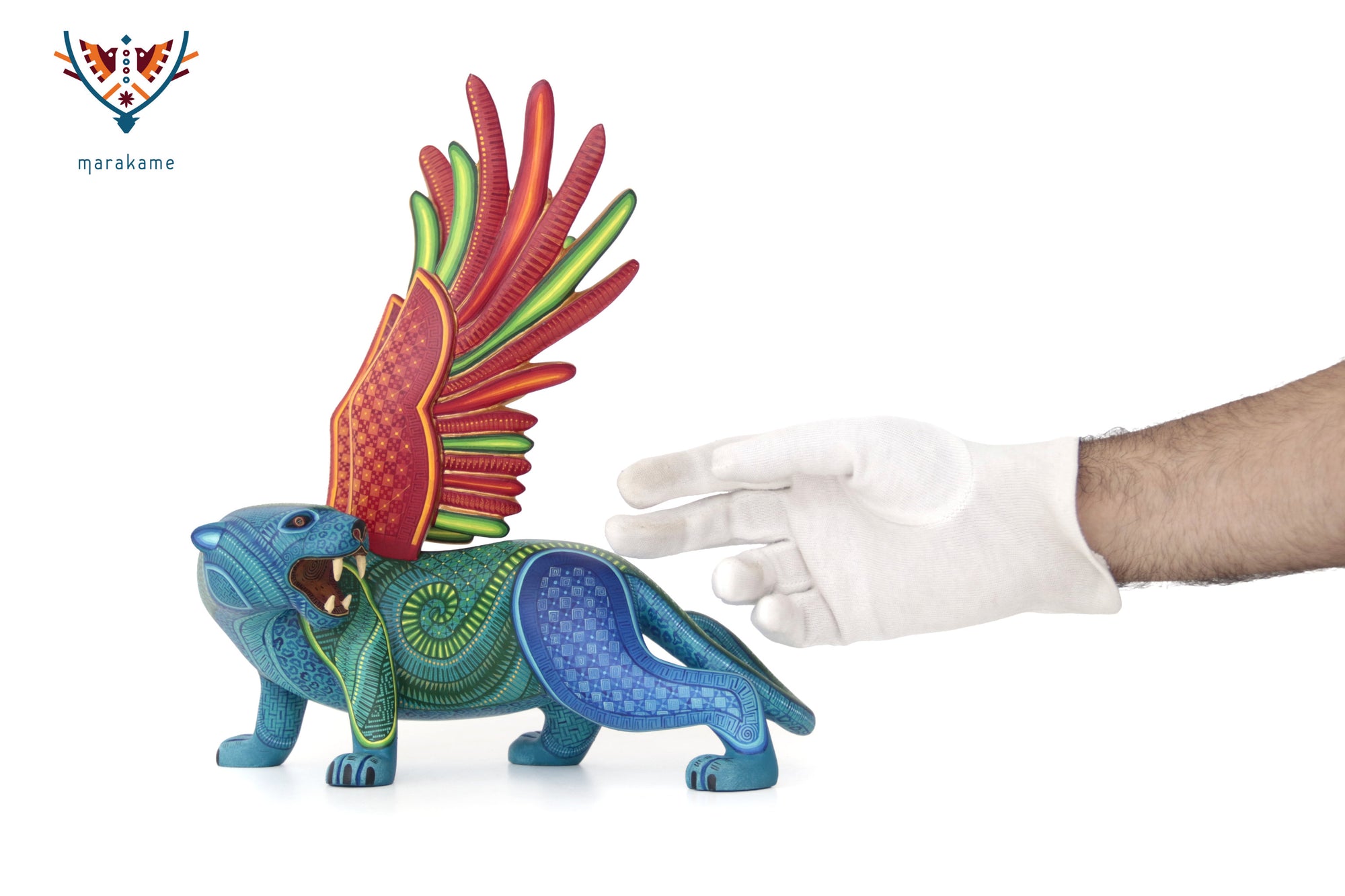 Alebrije – Geflügelter Jaguar der aufgehenden Sonne – Neubeginn, Kraft und Transformation