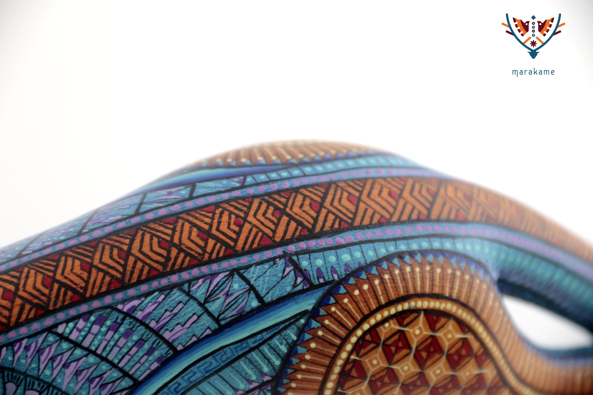 Alebrije - Balam of water and the fretwork - Blue Jaguar of strength, respect and inner path