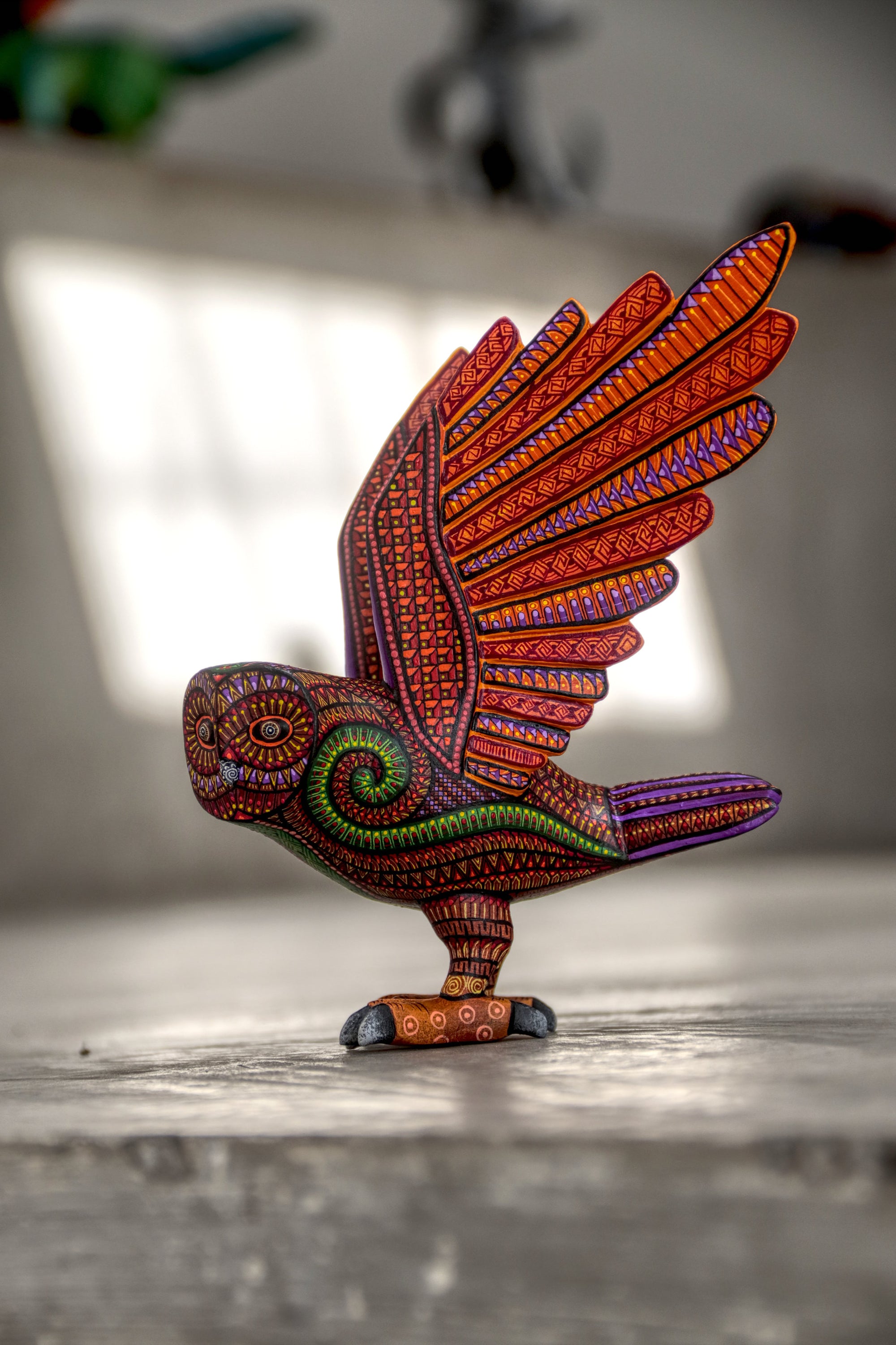 Alebrije Lechuza - Alas del fuego ceremonial