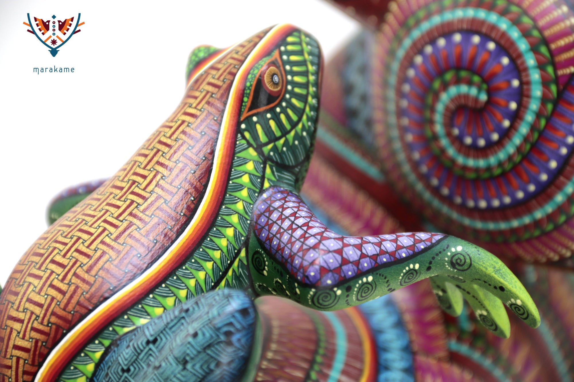 Alebrije – Jaguar con Rana – Cosmología del Instinto y la Lluvia