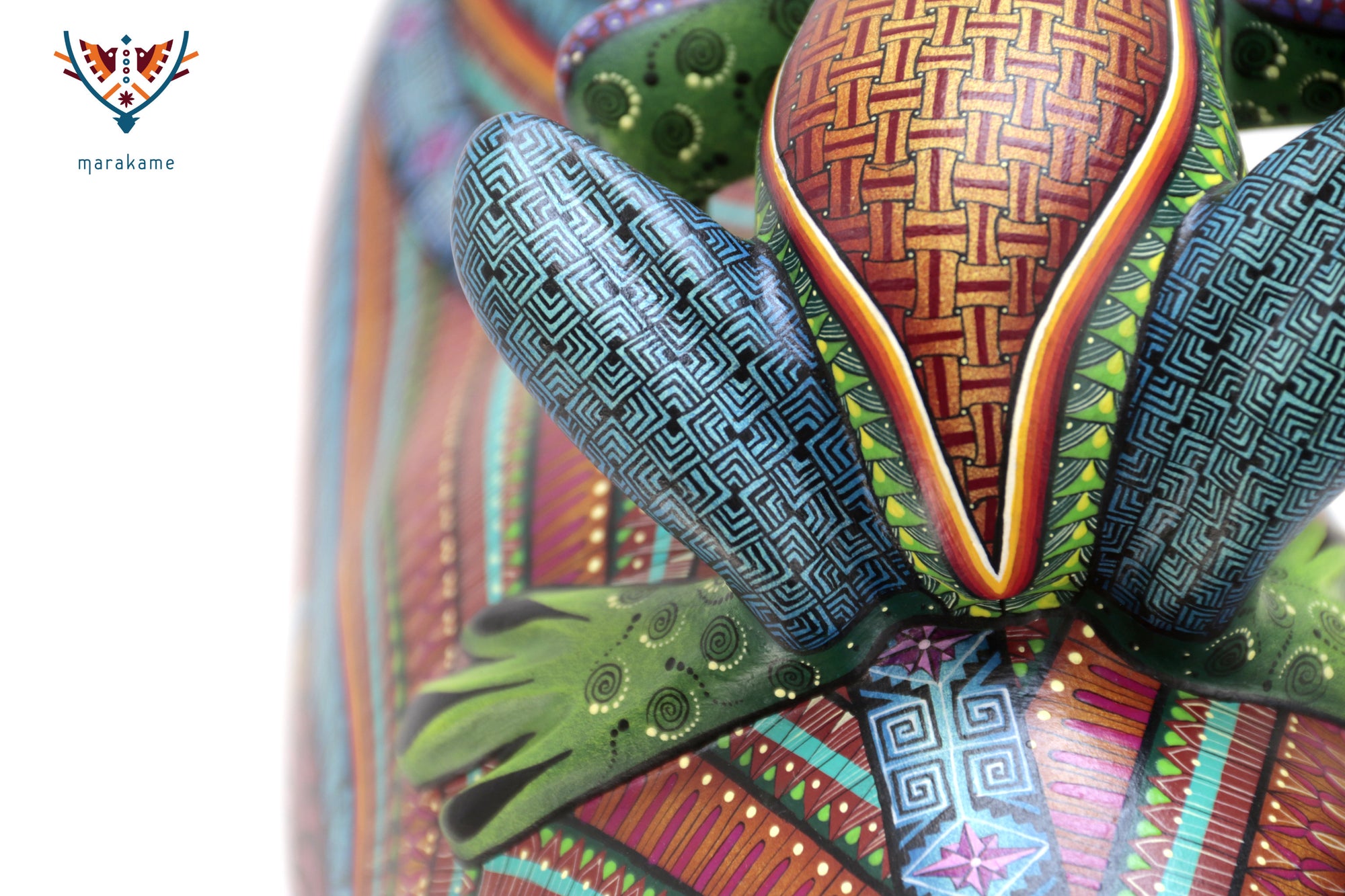 Alebrije – Jaguar con Rana – Cosmología del Instinto y la Lluvia