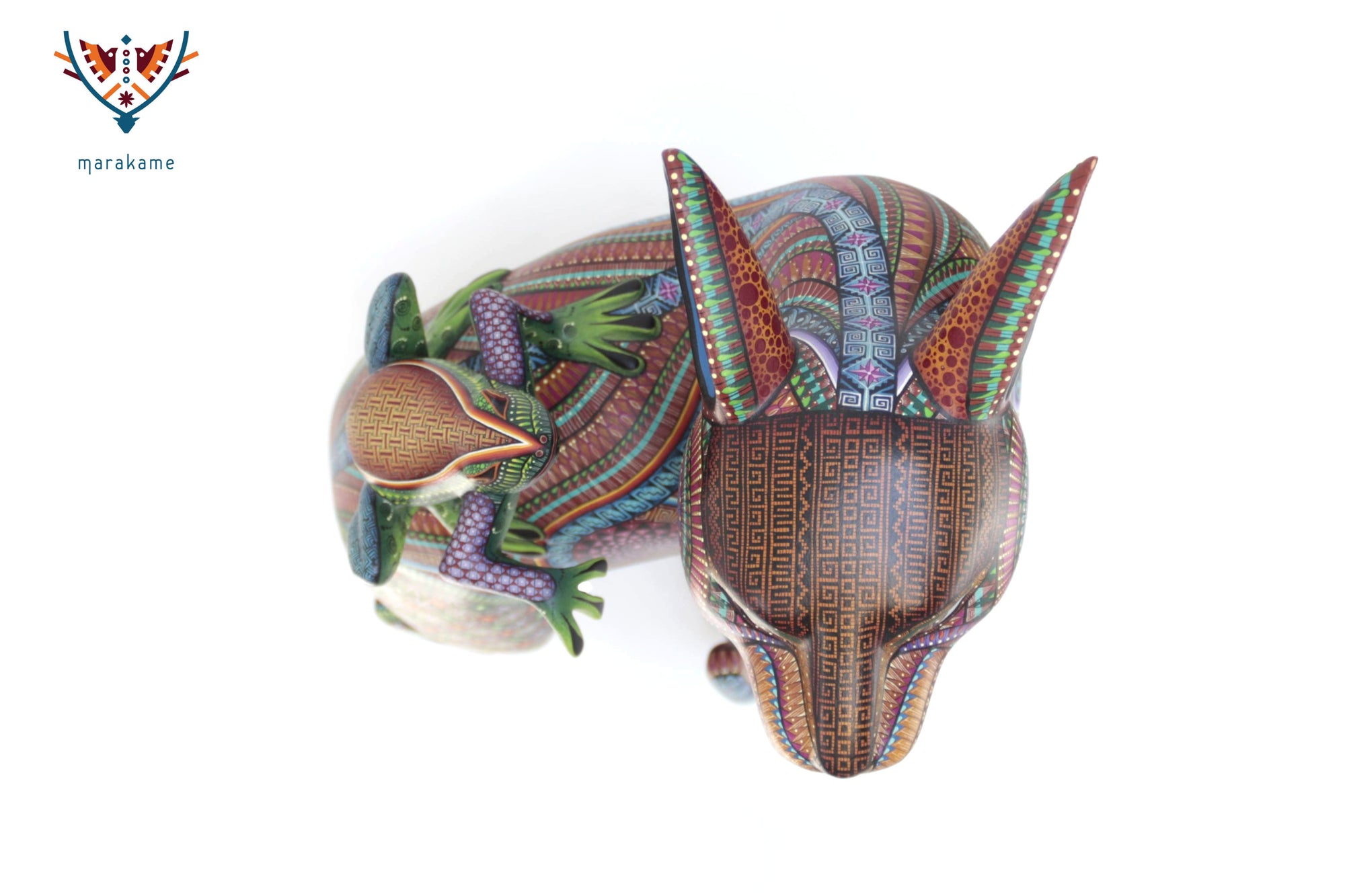 Alebrije – Jaguar con Rana – Cosmología del Instinto y la Lluvia