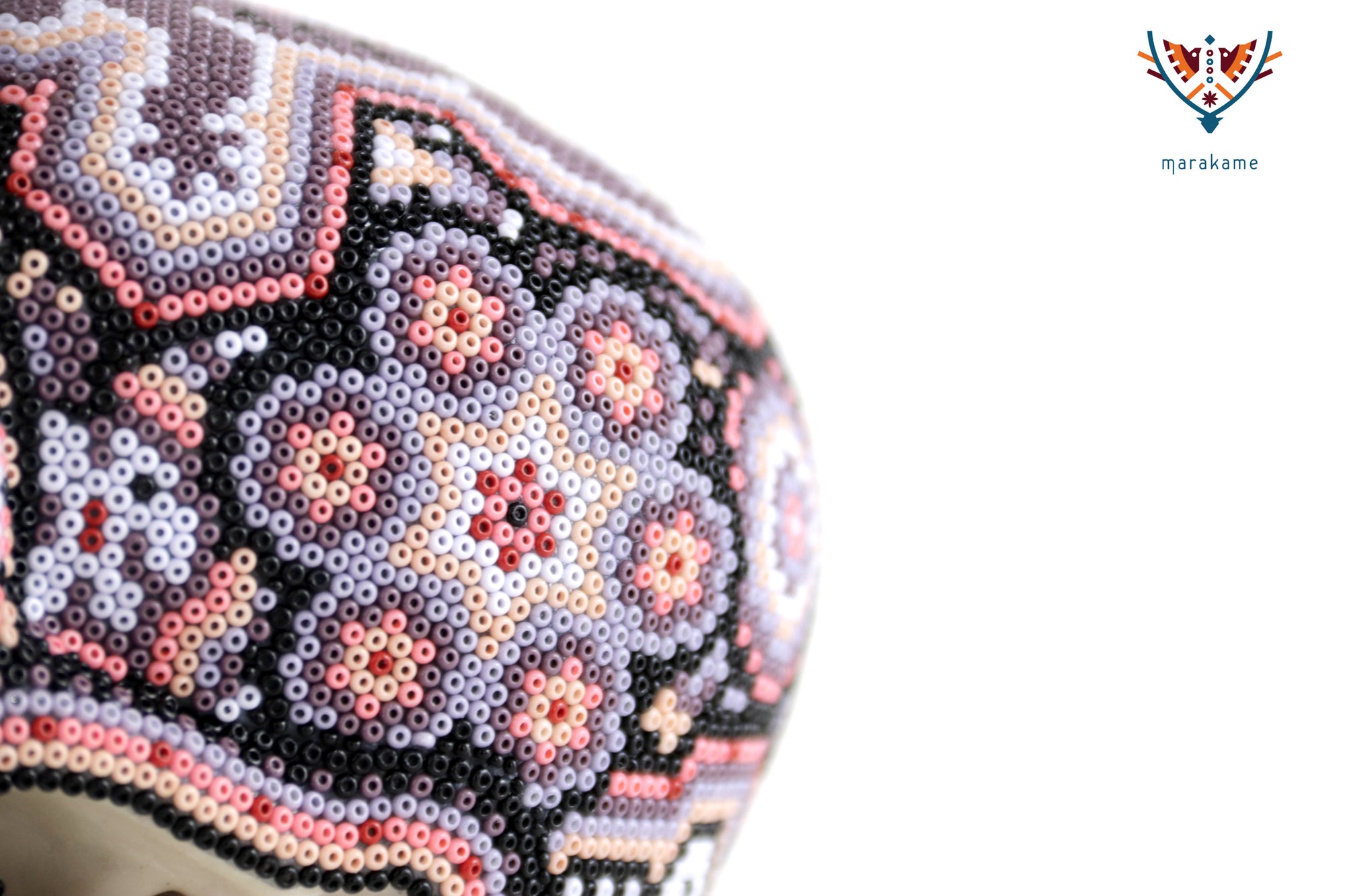 Calavera Huichol Mediana - Eyekame - Flor de la Noche Serena