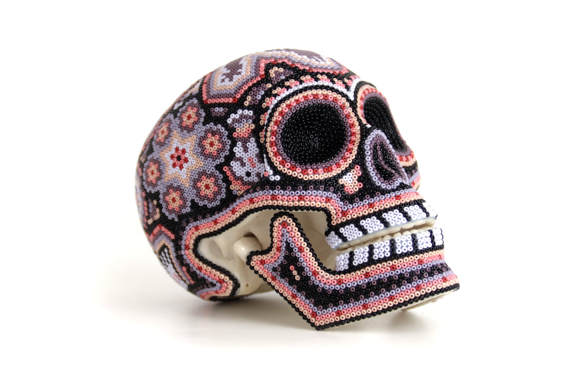Calavera Huichol Mediana - Eyekame - Flor de la Noche Serena