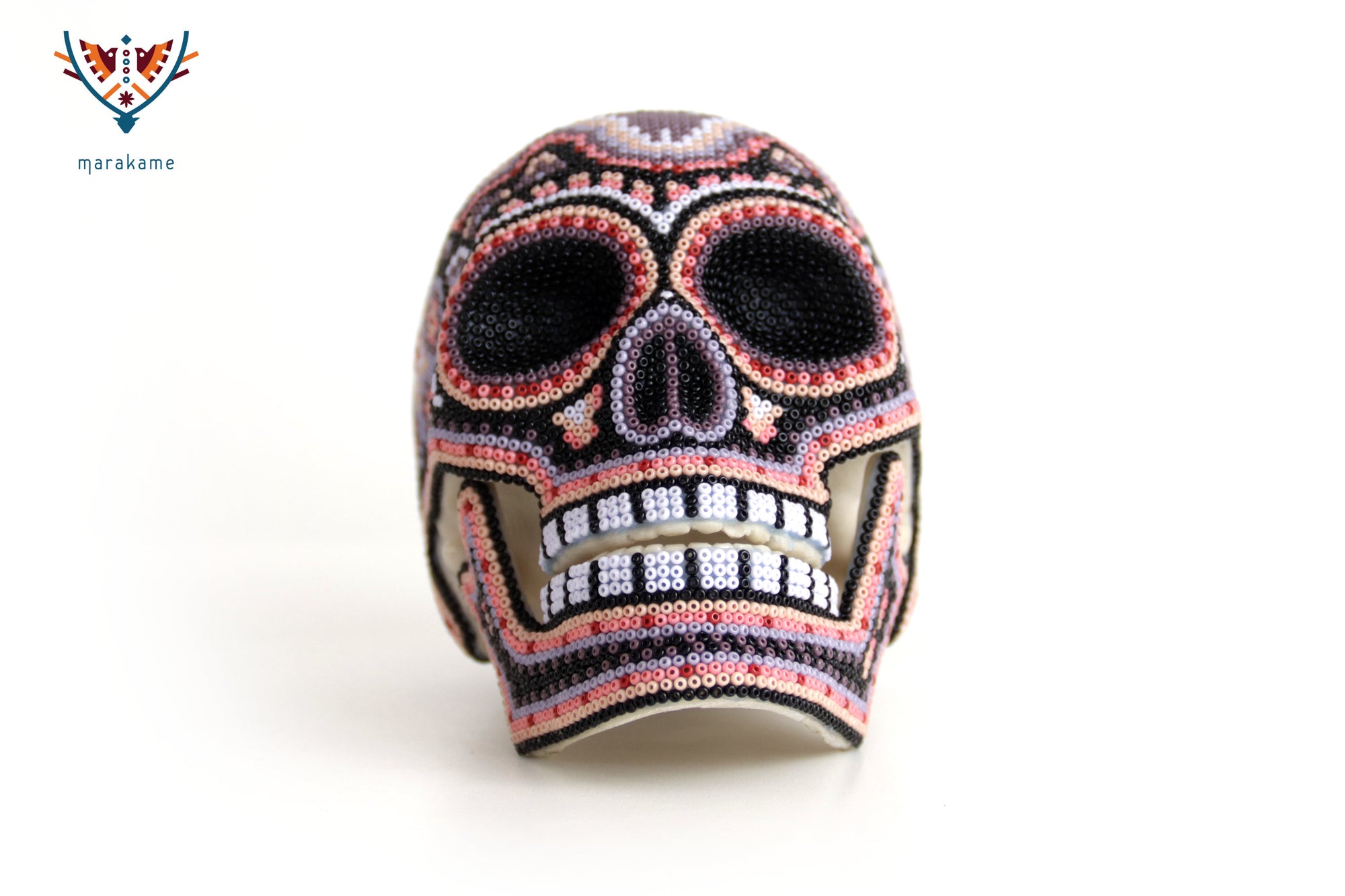 Calavera Huichol Mediana - Eyekame - Flor de la Noche Serena