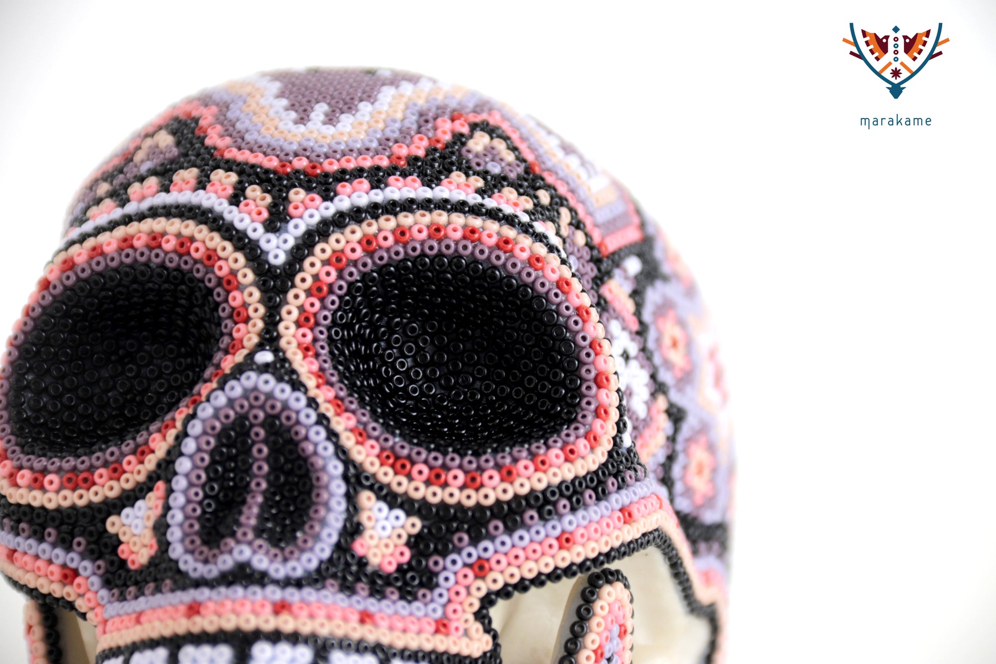 Calavera Huichol Mediana - Eyekame - Flor de la Noche Serena