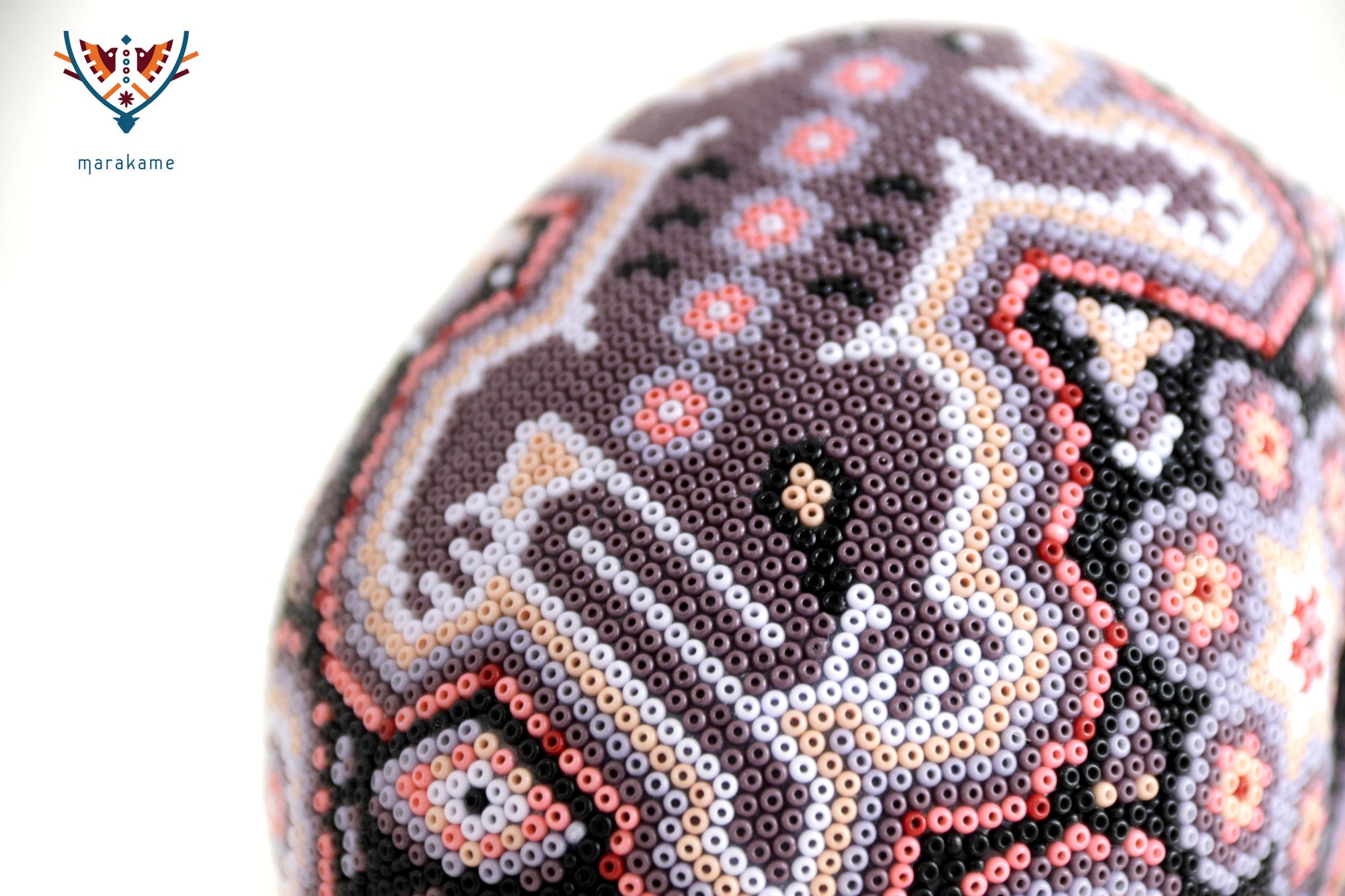 Calavera Huichol Mediana - Eyekame - Flor de la Noche Serena