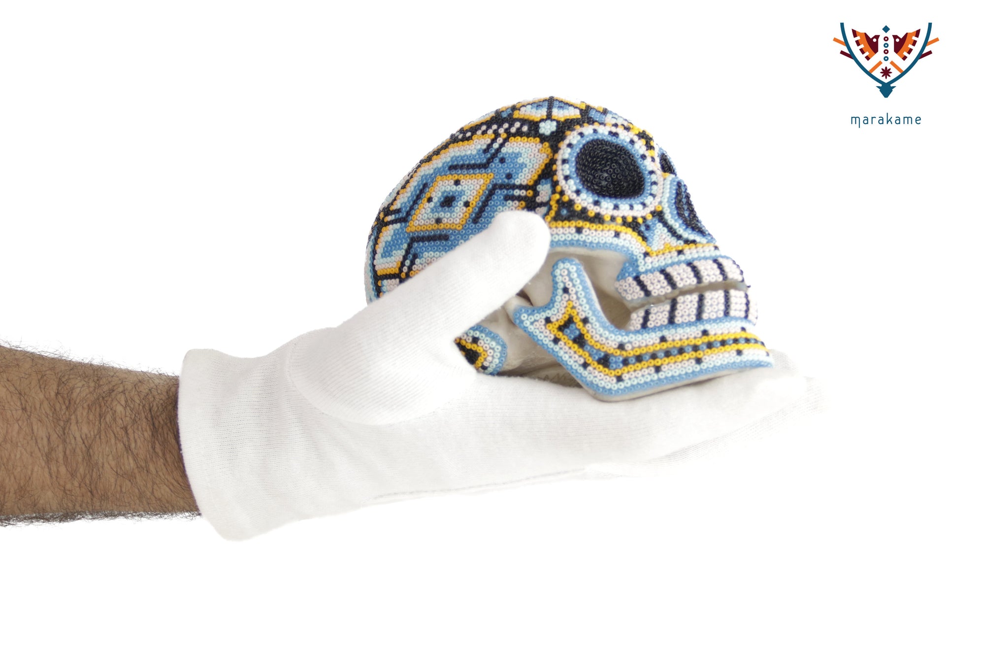 Calavera Huichol Mediana - Eyekame - Cielo geométrico del agua solar