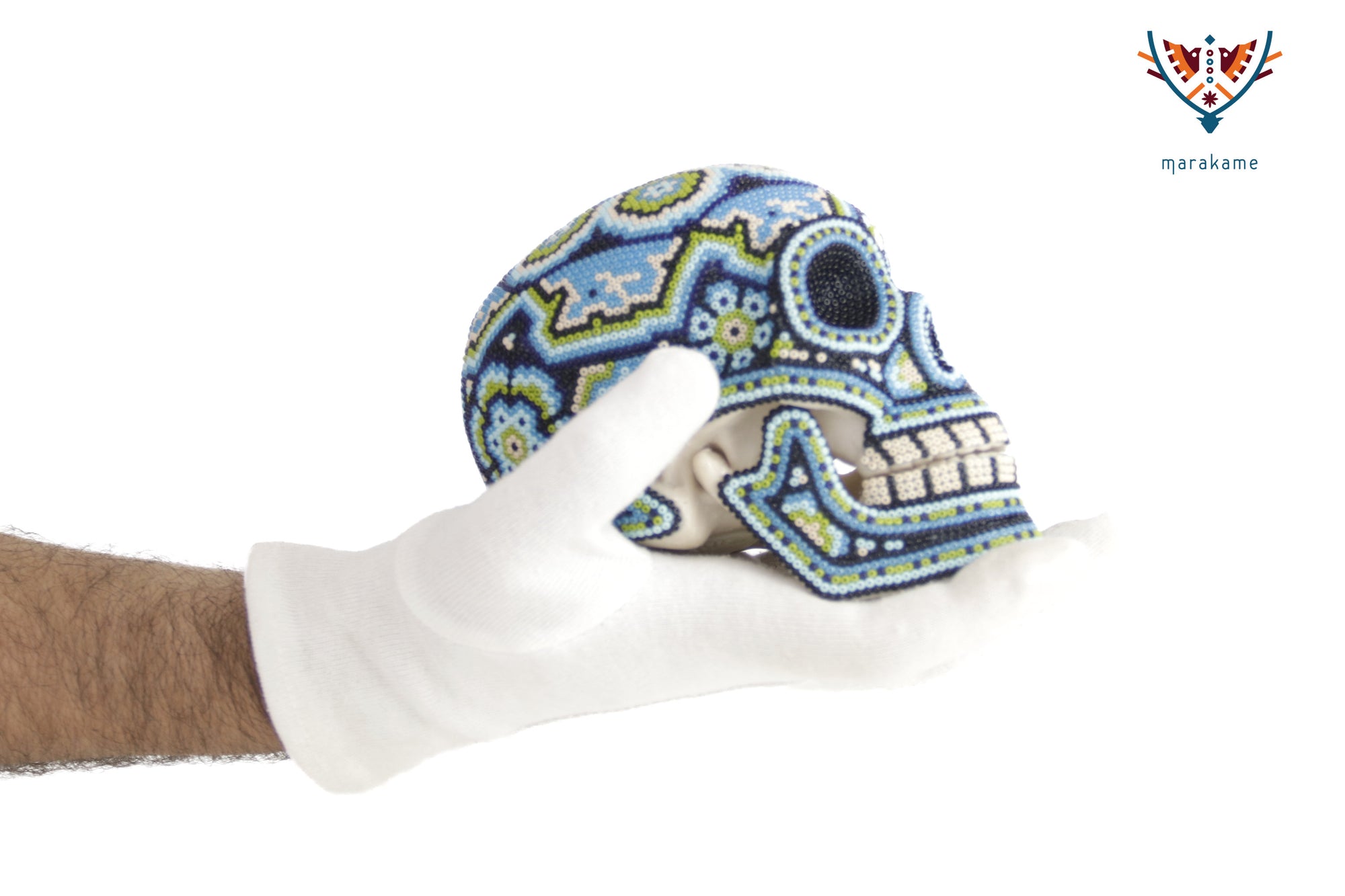 Calavera Huichol Mediana - Eyekame - Río nocturno de los cuatro rumbos