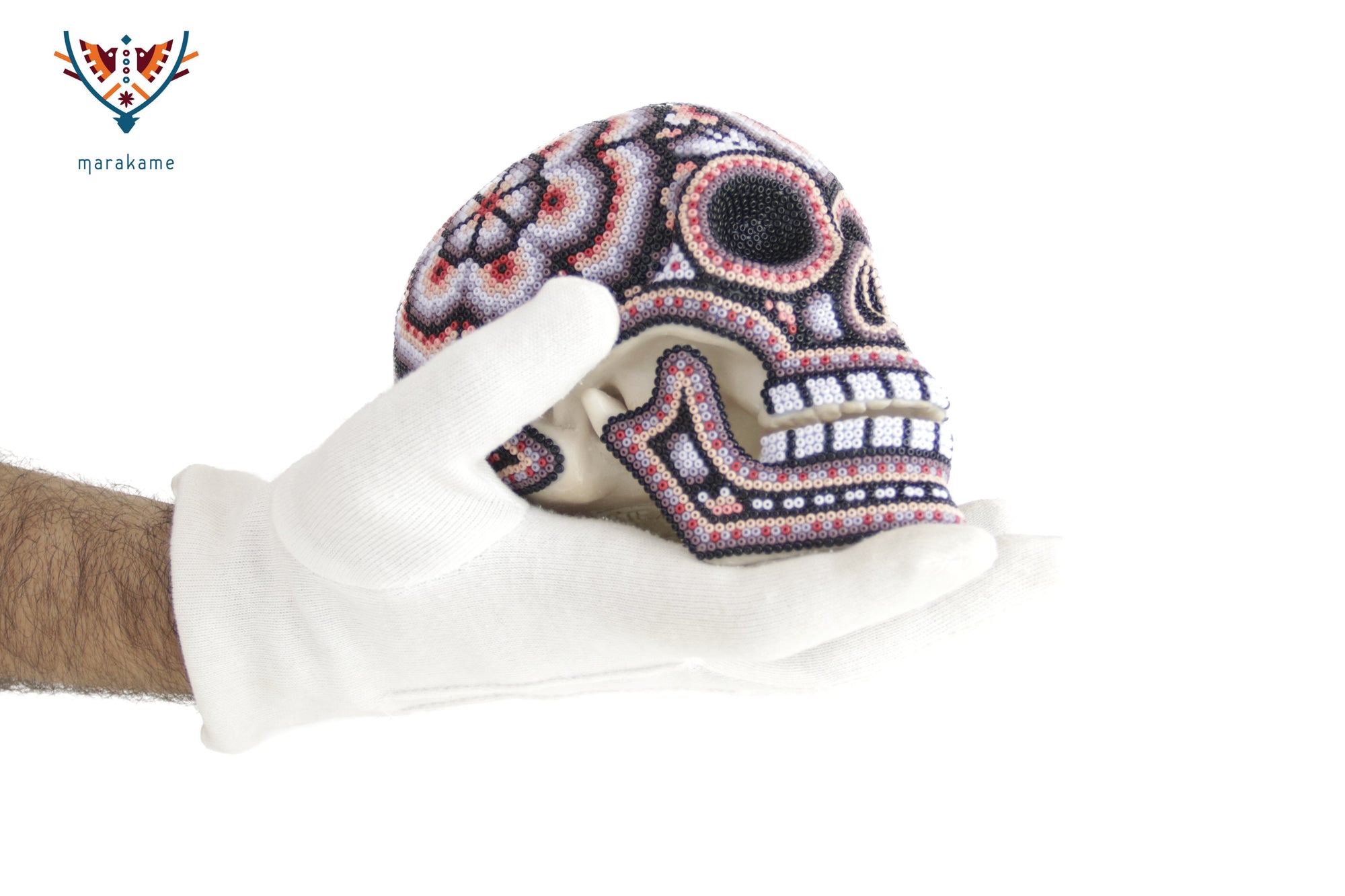 Calavera Huichol Mediana - Eyekame - Jardín de ecos y memoria lunar