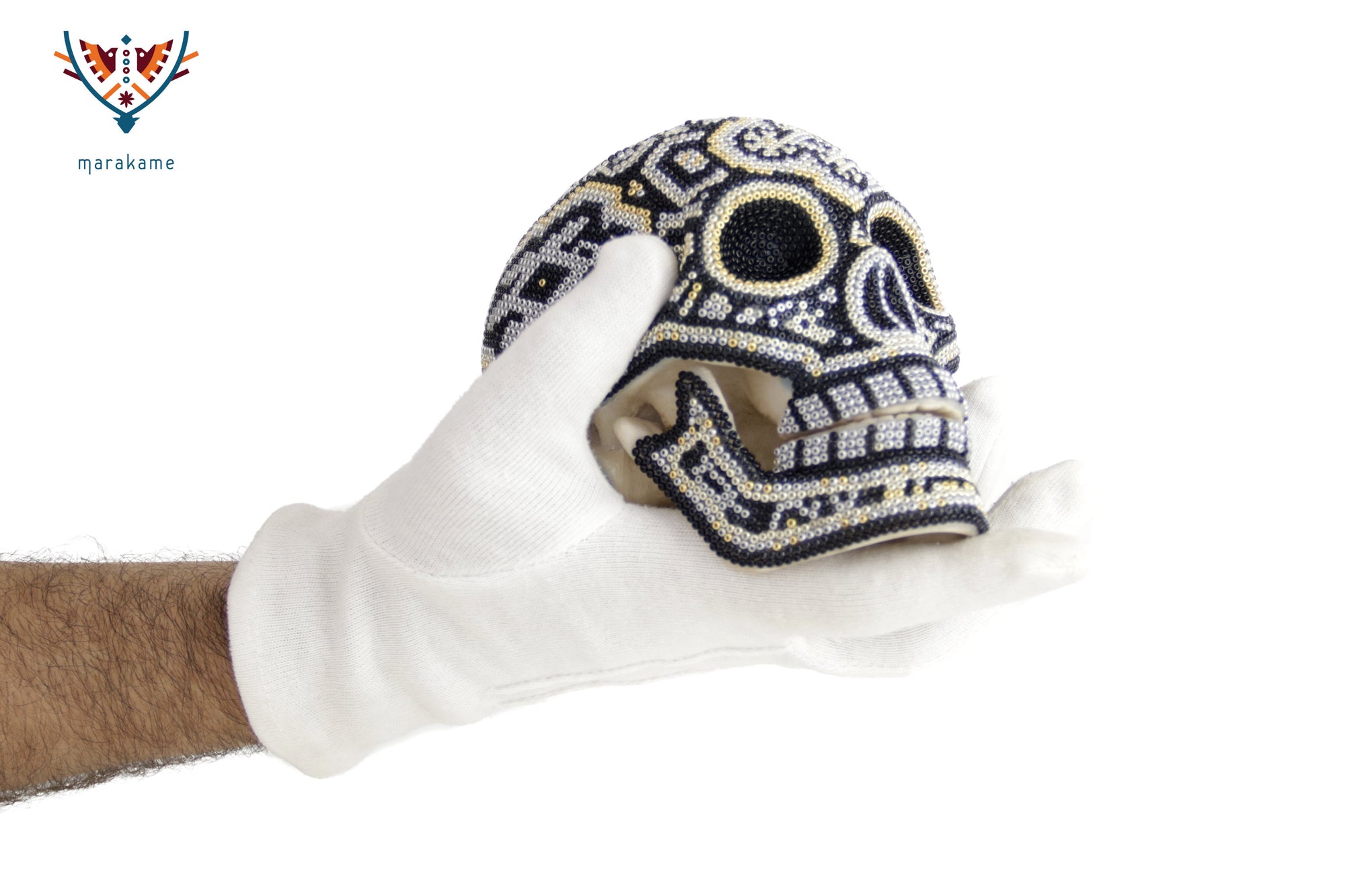 Calavera Huichol Mediana - Eyekame - Senderos de obsidiana y eco solar