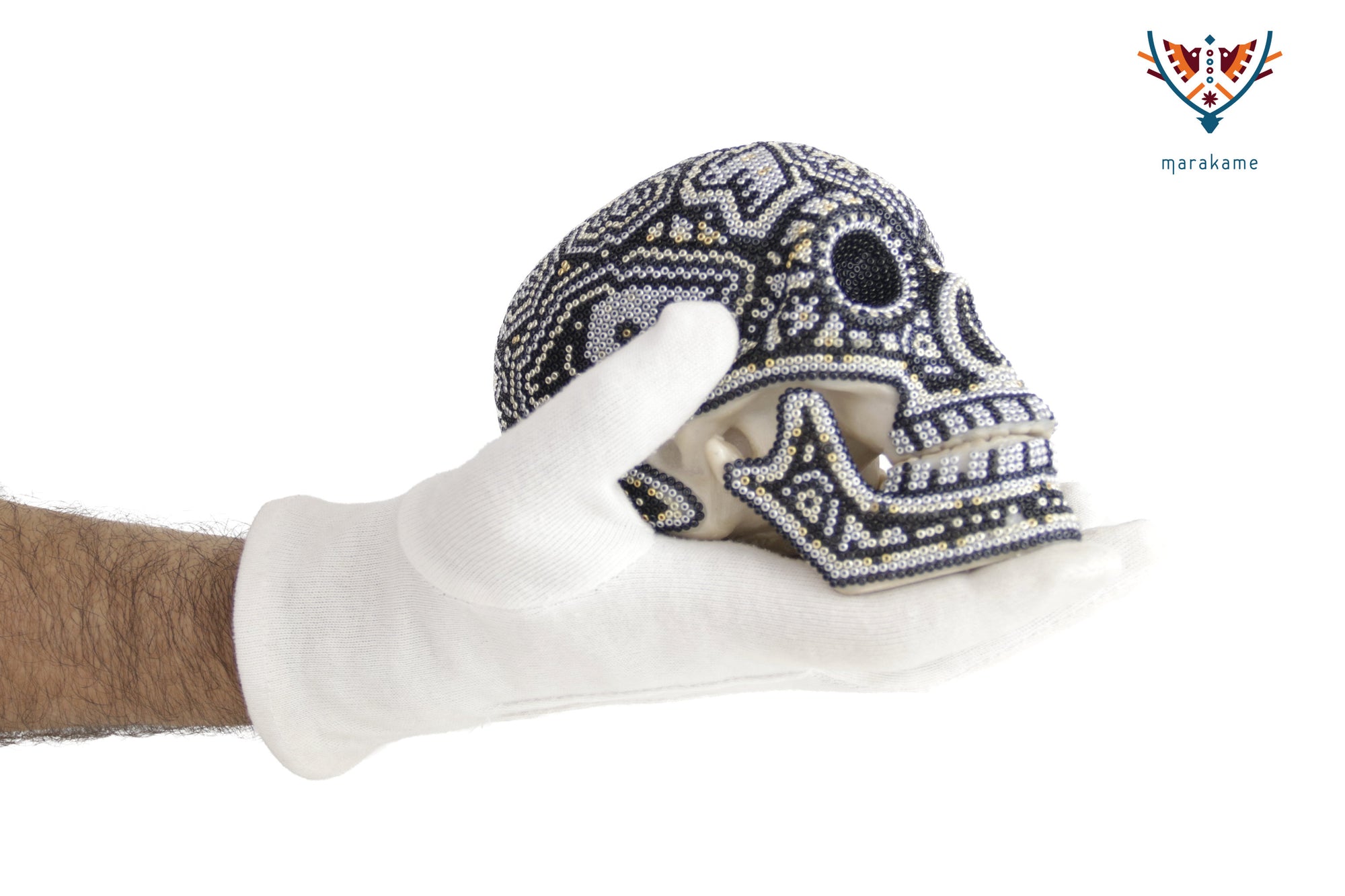 Calavera Huichol Mediana - Eyekame - Senderos del eclipse silencioso