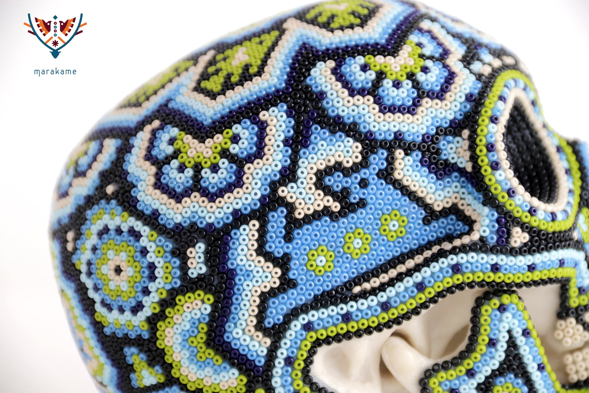 Calavera Huichol Mediana - Eyekame - Olas del cielo profundo