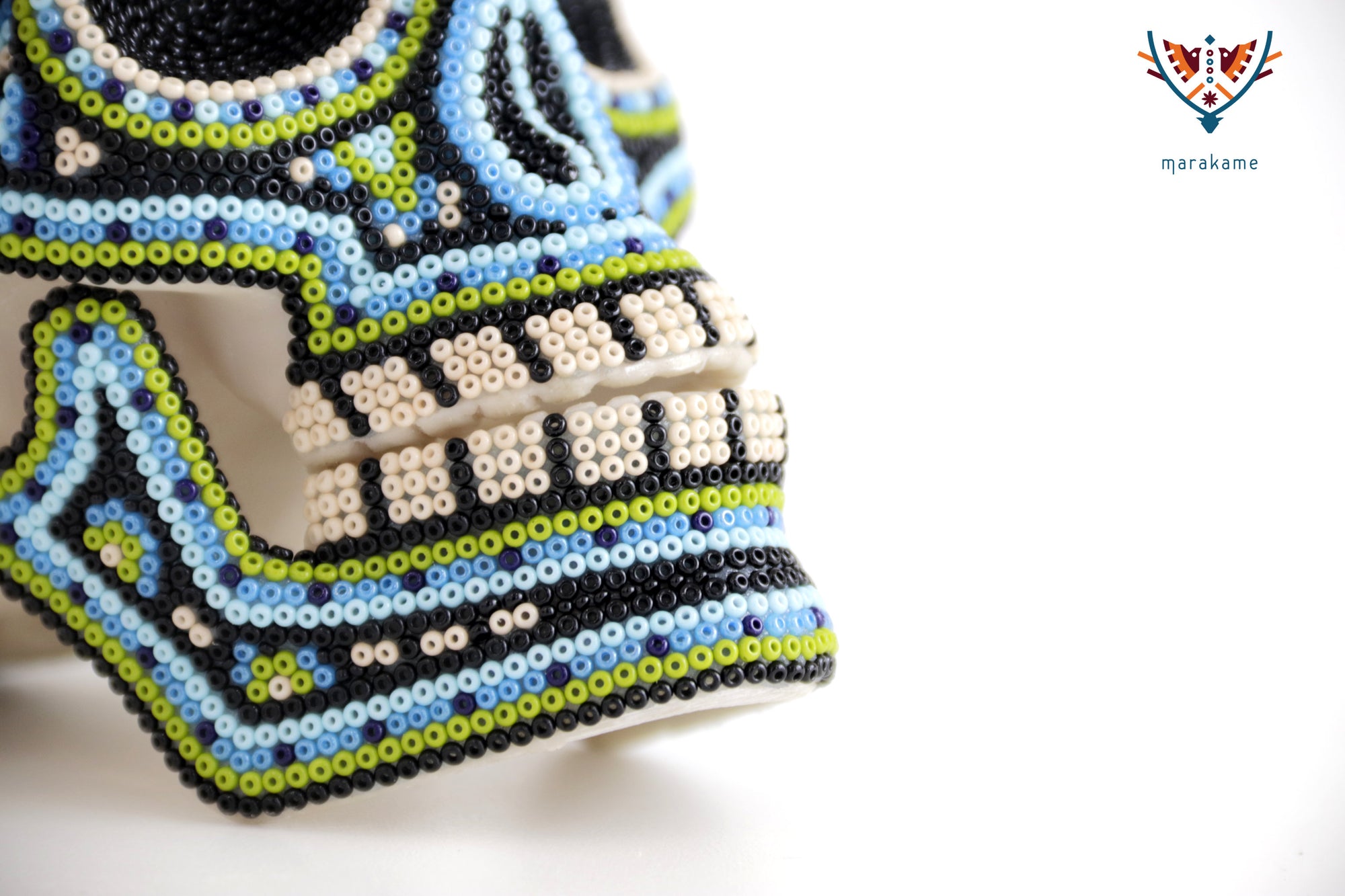 Calavera Huichol Mediana - Eyekame - Olas del cielo profundo