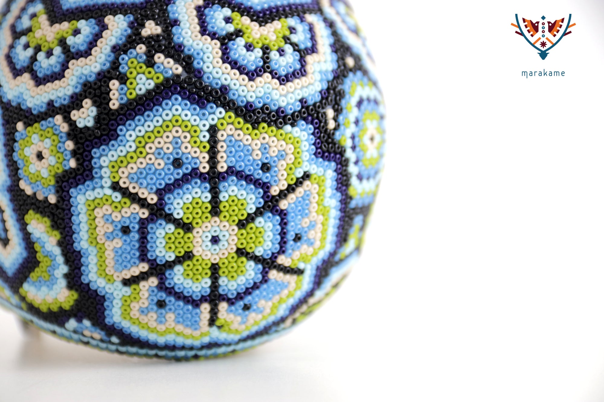 Calavera Huichol Mediana - Eyekame - Olas del cielo profundo