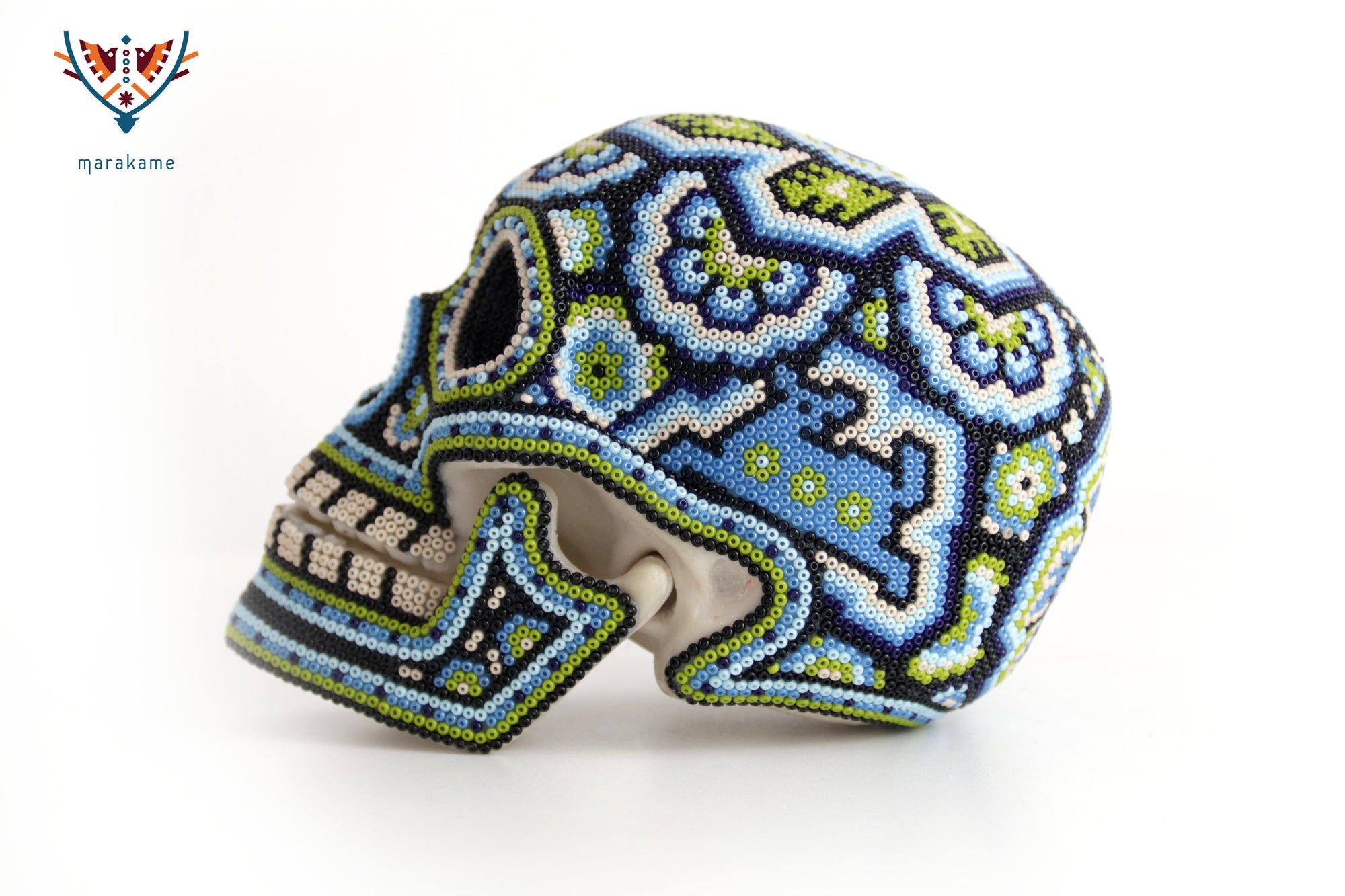Calavera Huichol Mediana - Eyekame - Olas del cielo profundo