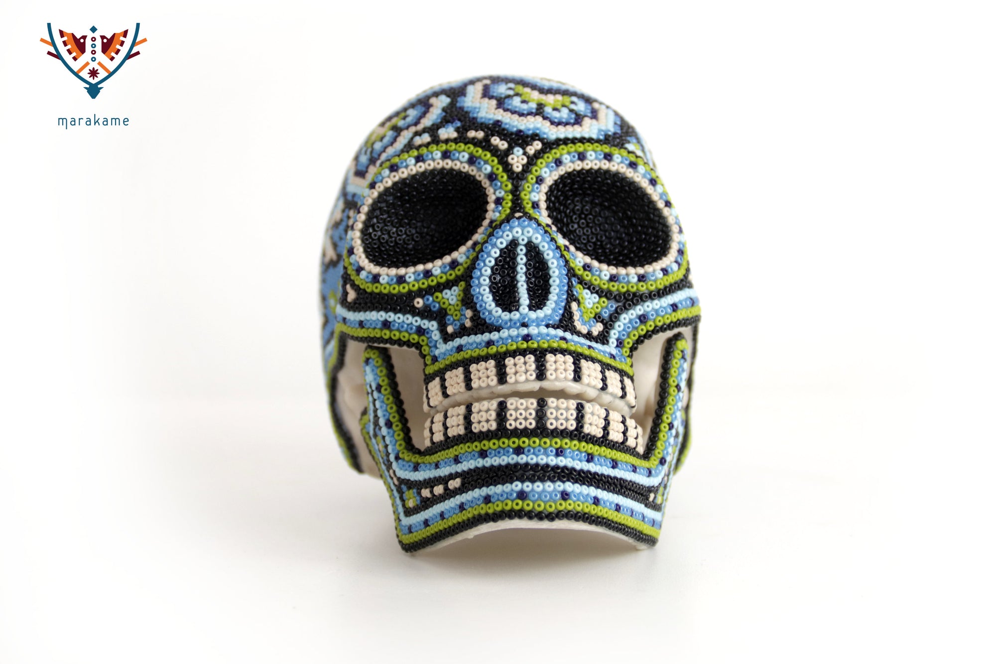 Calavera Huichol Mediana - Eyekame - Olas del cielo profundo
