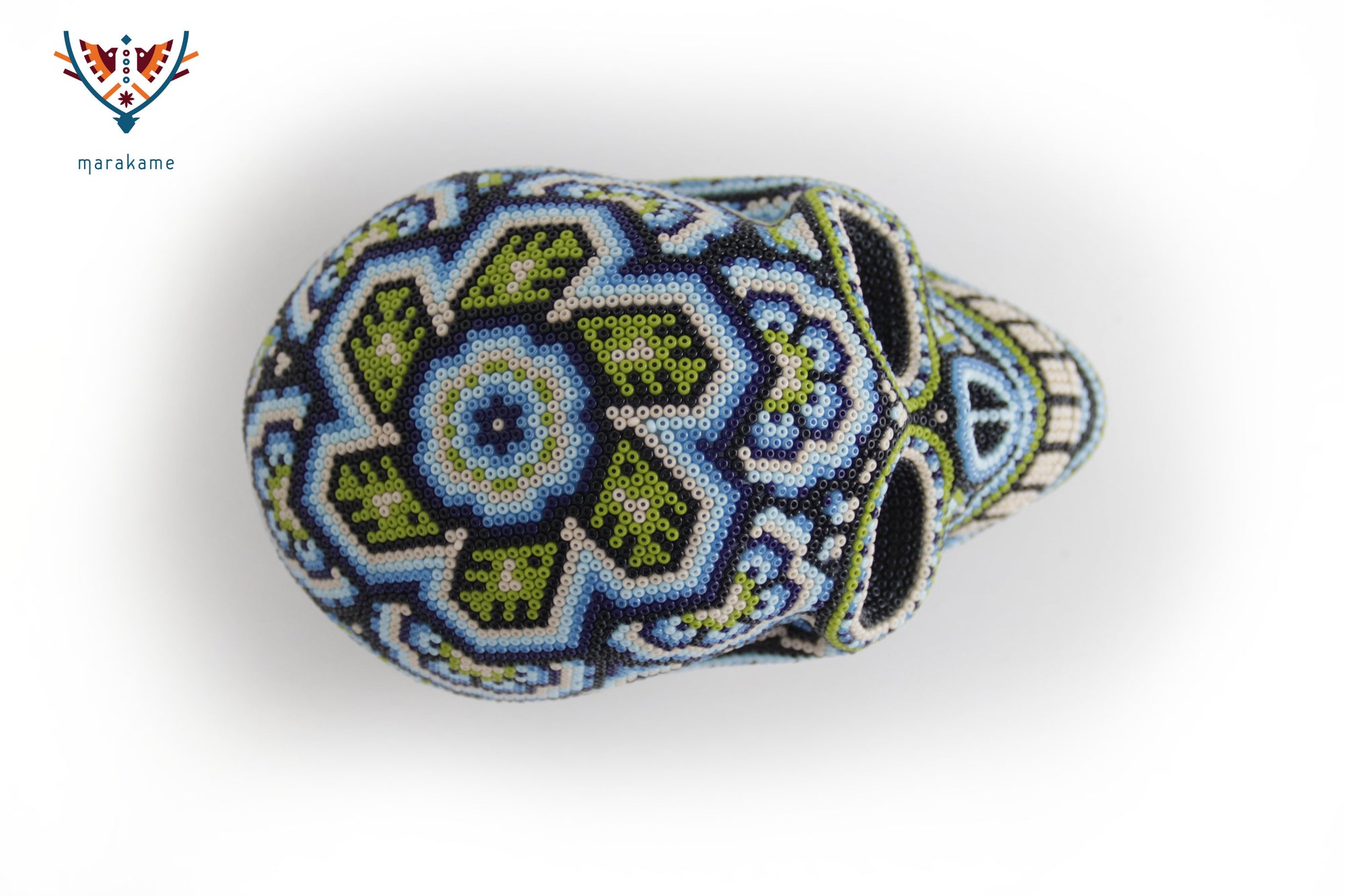 Calavera Huichol Mediana - Eyekame - Olas del cielo profundo