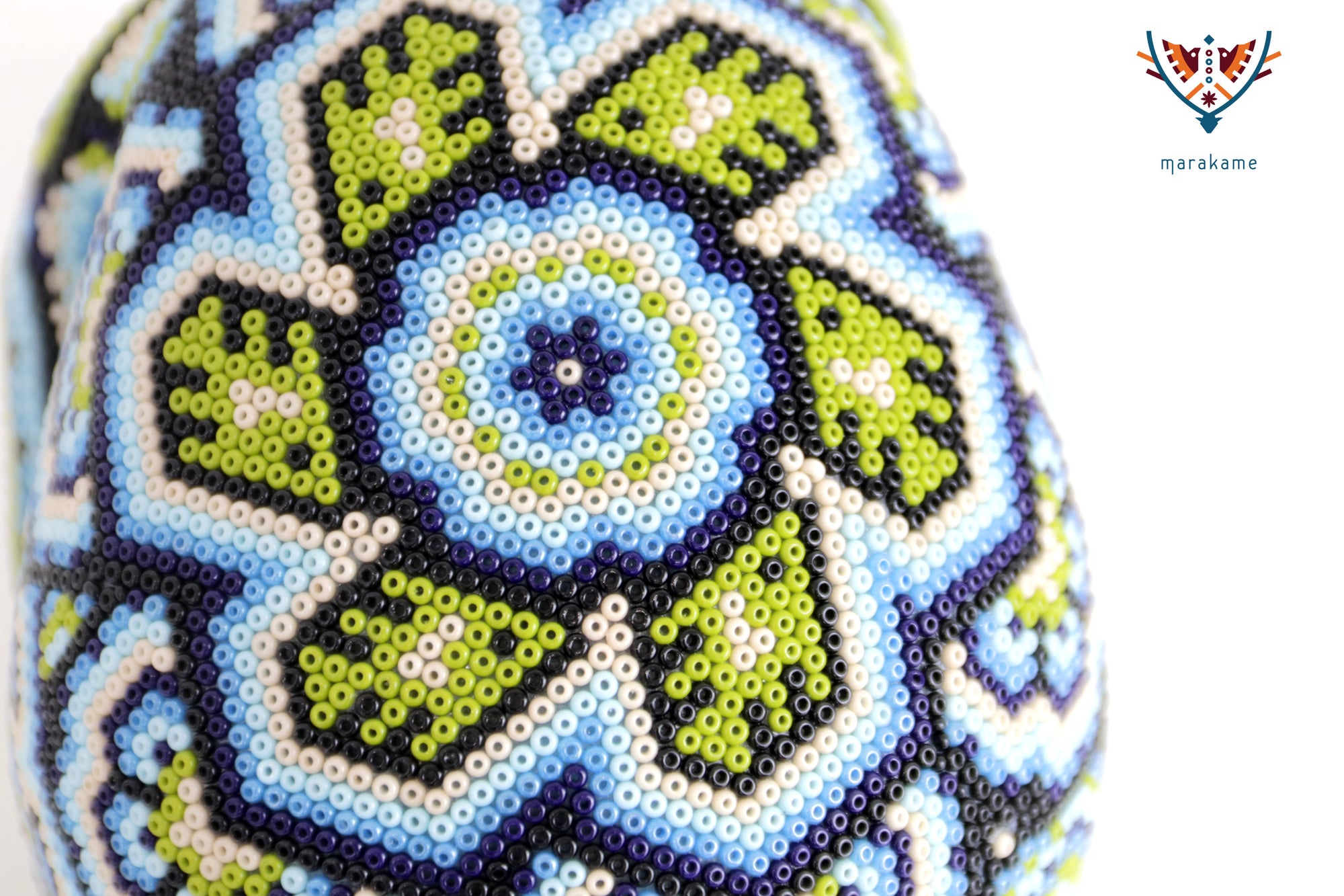 Calavera Huichol Mediana - Eyekame - Olas del cielo profundo
